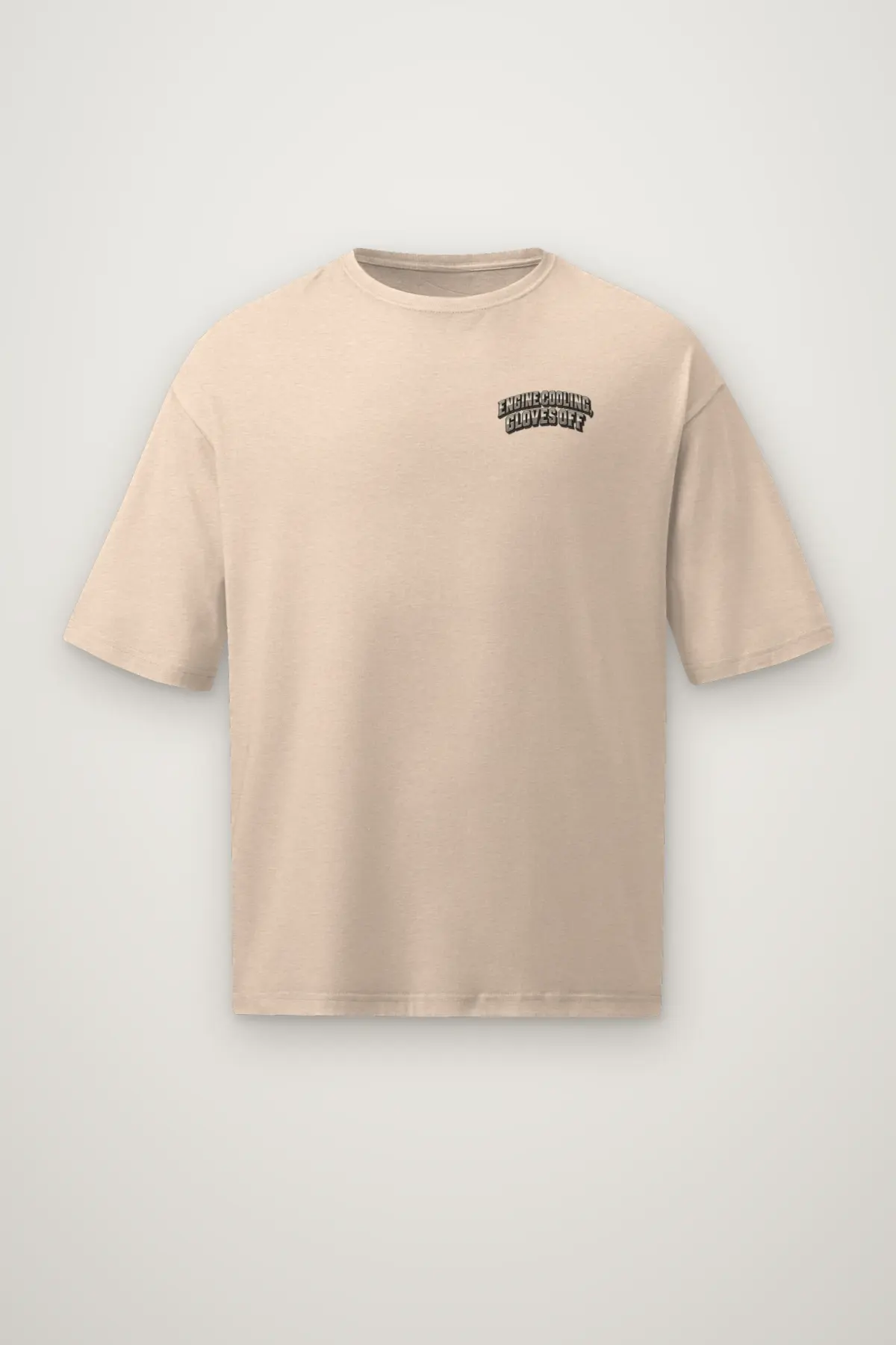 "Engine Cooling, Gloves Off" Men's Oversized Heavyweight Crewneck T-Shirt