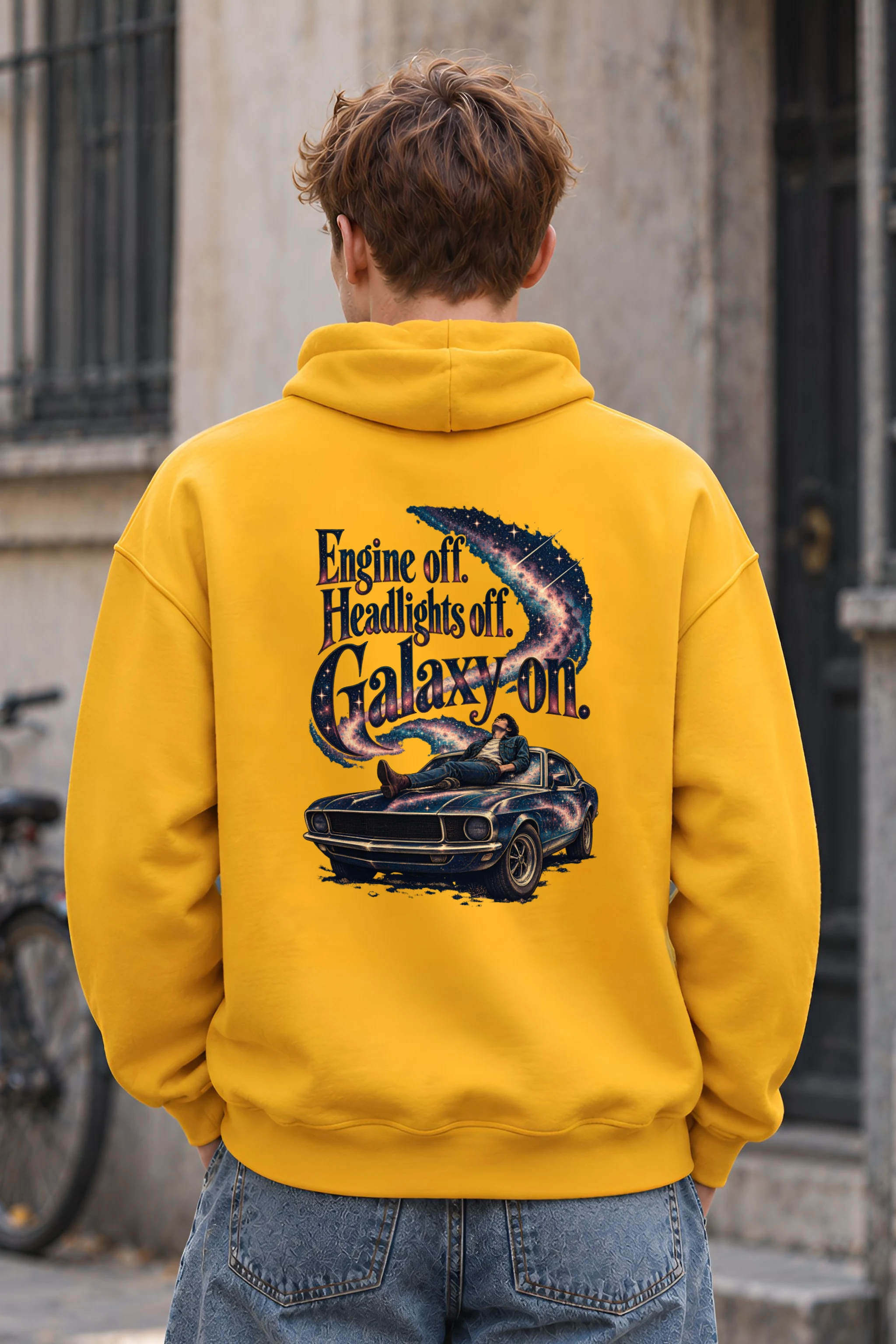 "Engine Off Galaxy On" Unisex Pullover Hoodie