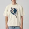 "Engraved Whelk Shell" Men's Oversized Heavyweight Crewneck T-Shirt