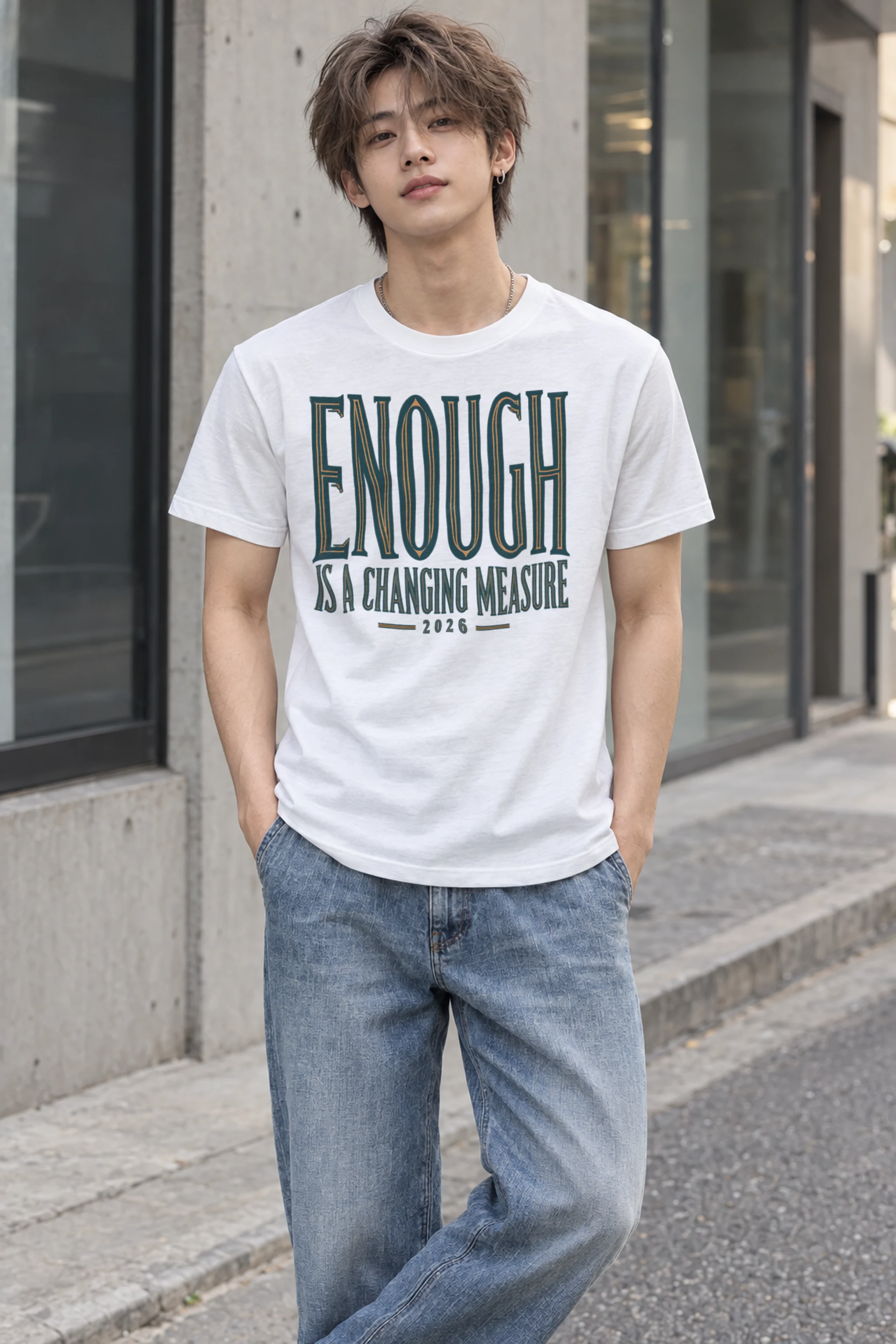 "Enough Is a Changing Measure" Heavyweight Unisex Crewneck T-shirt