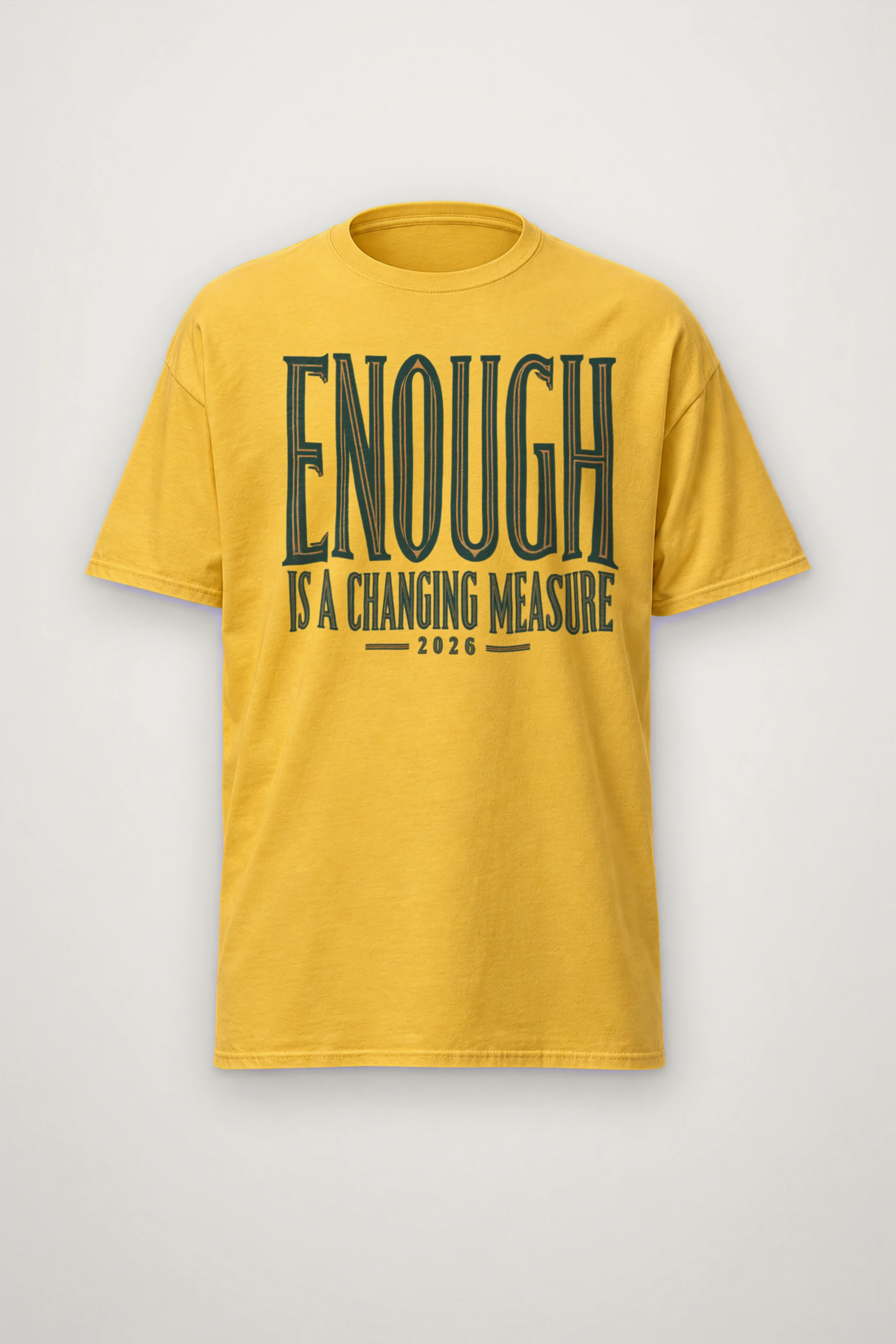 "Enough Is a Changing Measure" Heavyweight Unisex Crewneck T-shirt