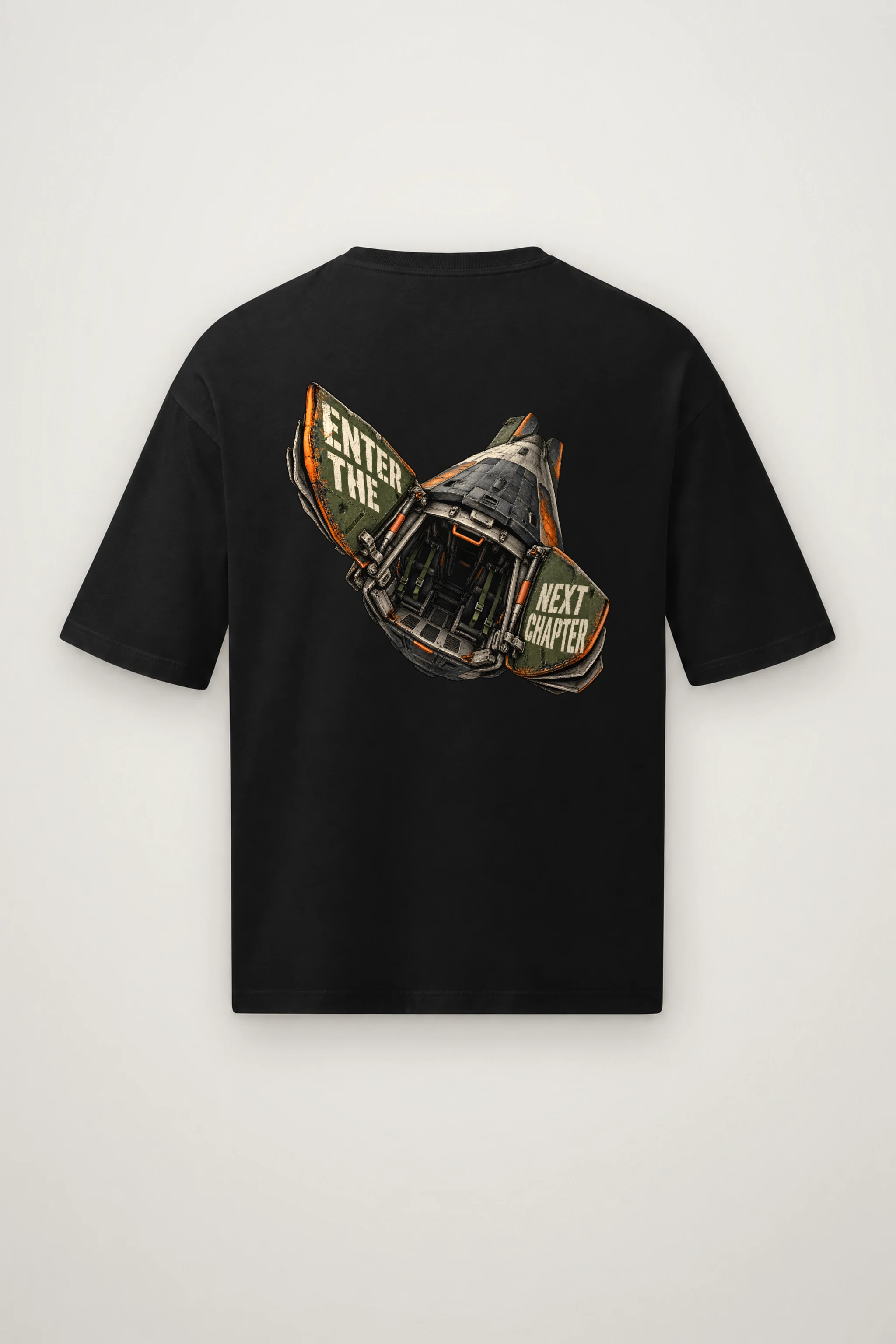 "Enter the Next Chapter" Men's Oversized Heavyweight Crewneck T-Shirt