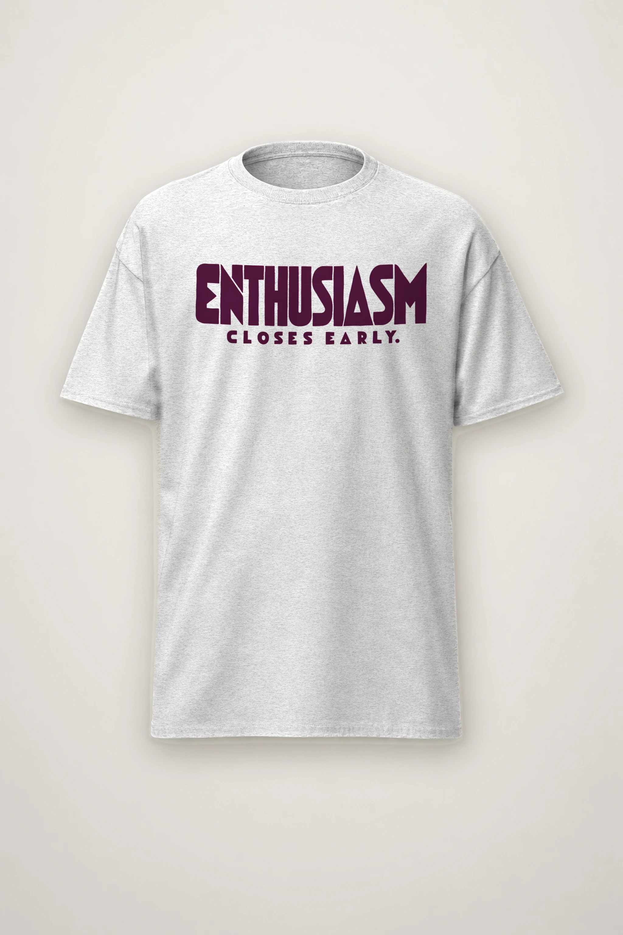 "Enthusiasm Closes Early" Heavyweight Unisex Crewneck T-shirt