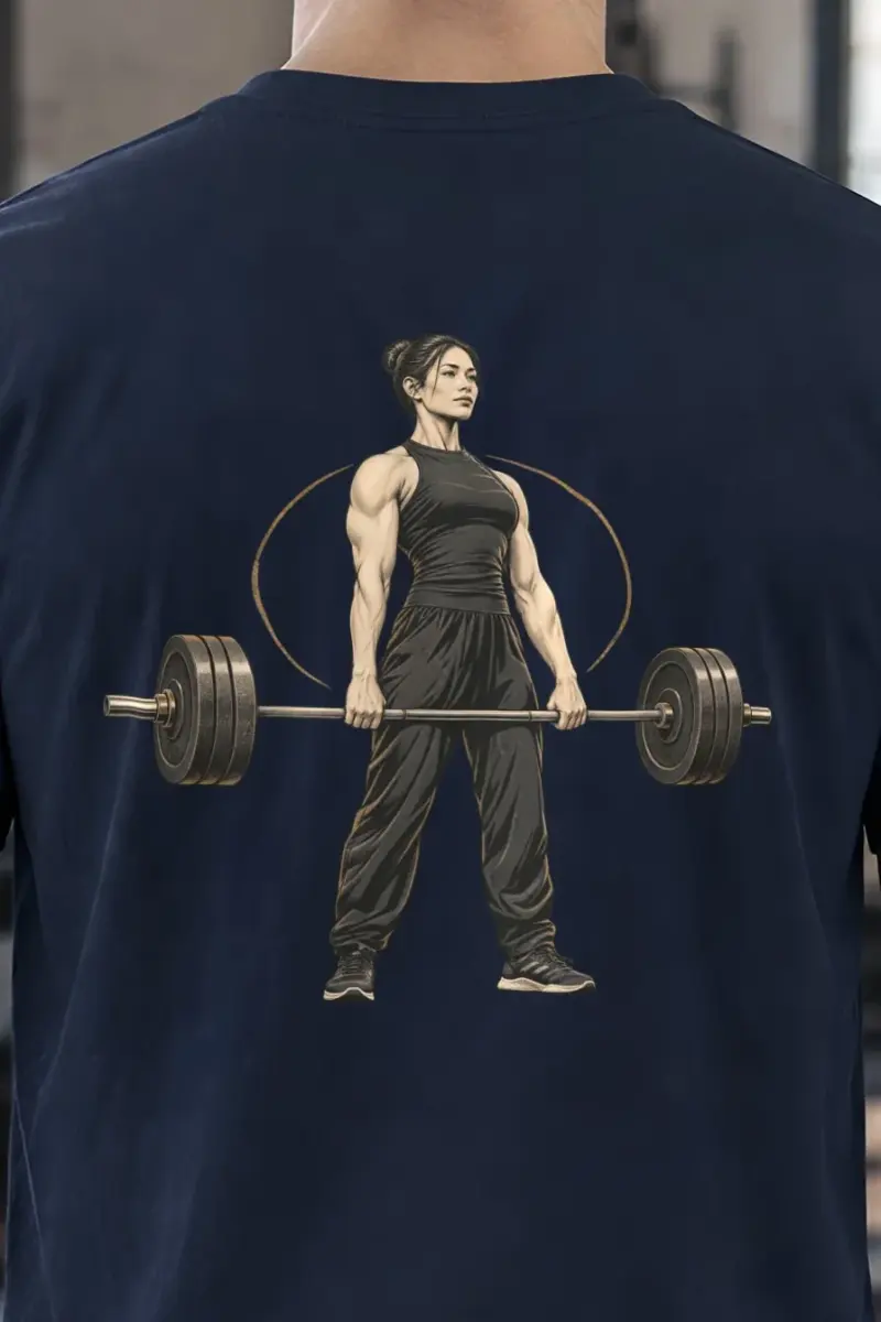 "Equilibrium Deadlift" Heavyweight Unisex Crewneck T-shirt