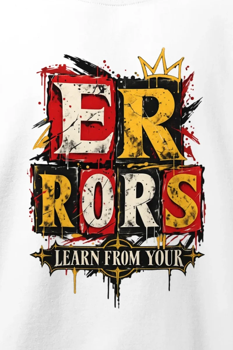 "Errors Learn From Your" Heavy Blend Unisex Crewneck Sweatshirt