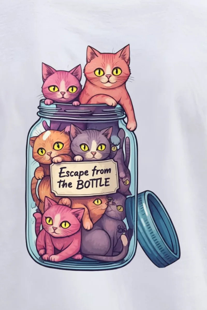 "Escape From The Bottle" Heavyweight Unisex Crewneck T-shirt