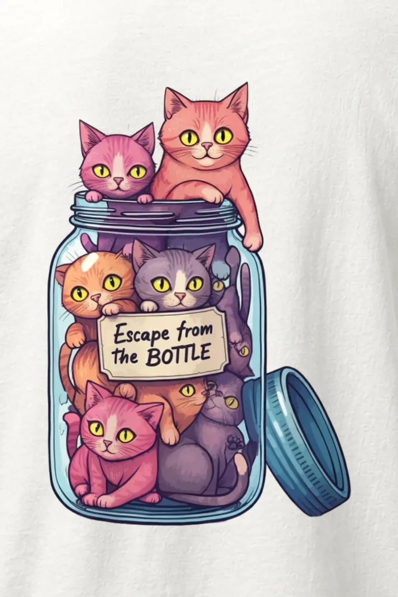 "Escape From The Bottle" Heavyweight Unisex Crewneck T-shirt