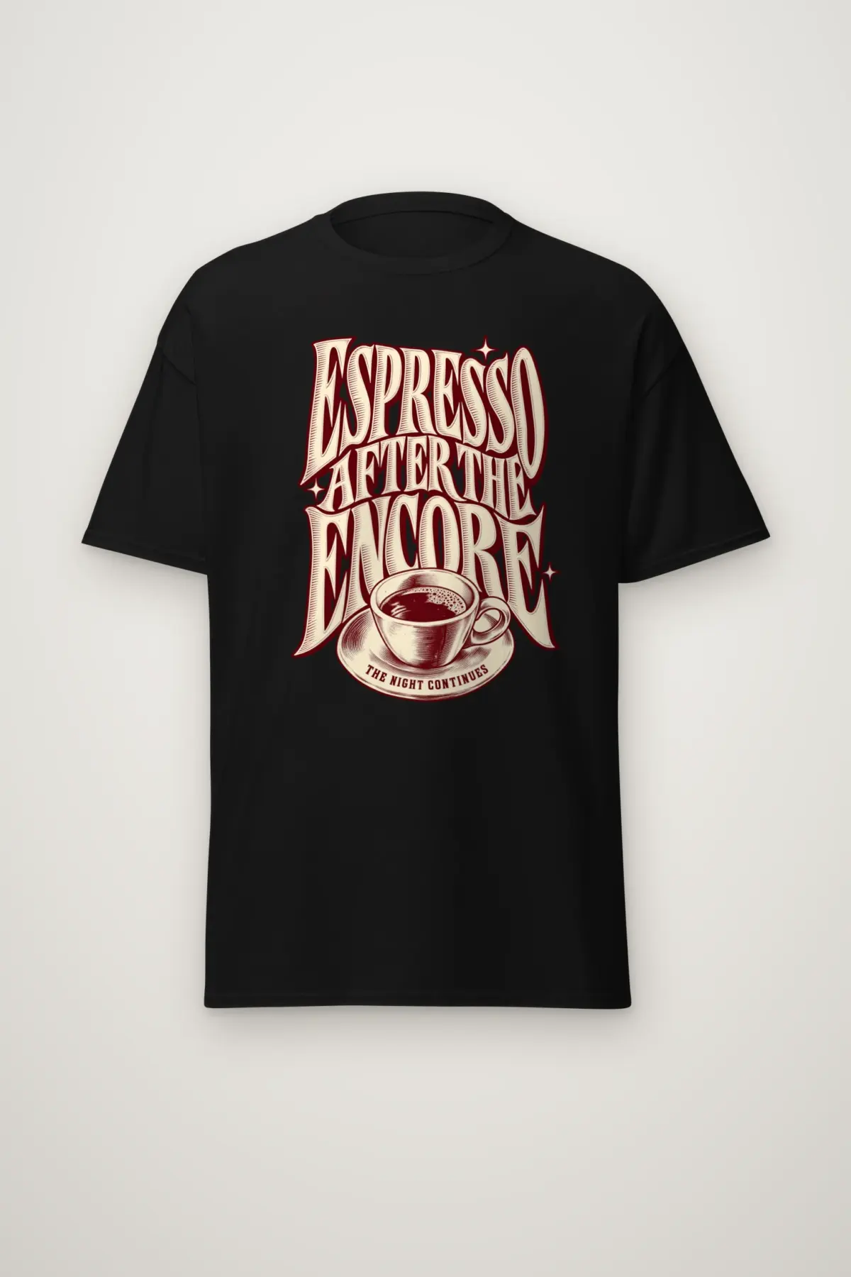"Espresso After the Encore" Heavyweight Unisex Crewneck T-shirt