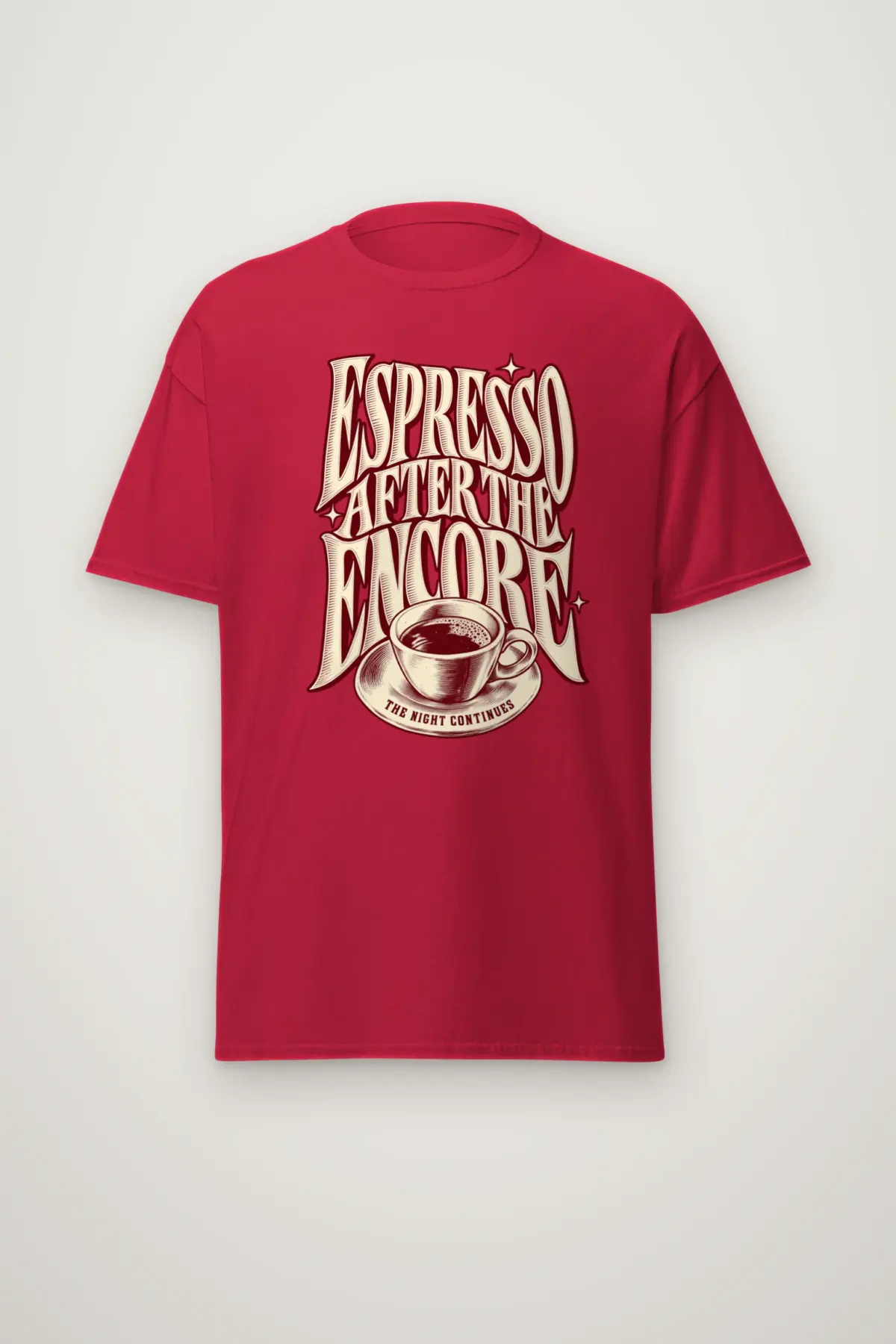 "Espresso After the Encore" Heavyweight Unisex Crewneck T-shirt