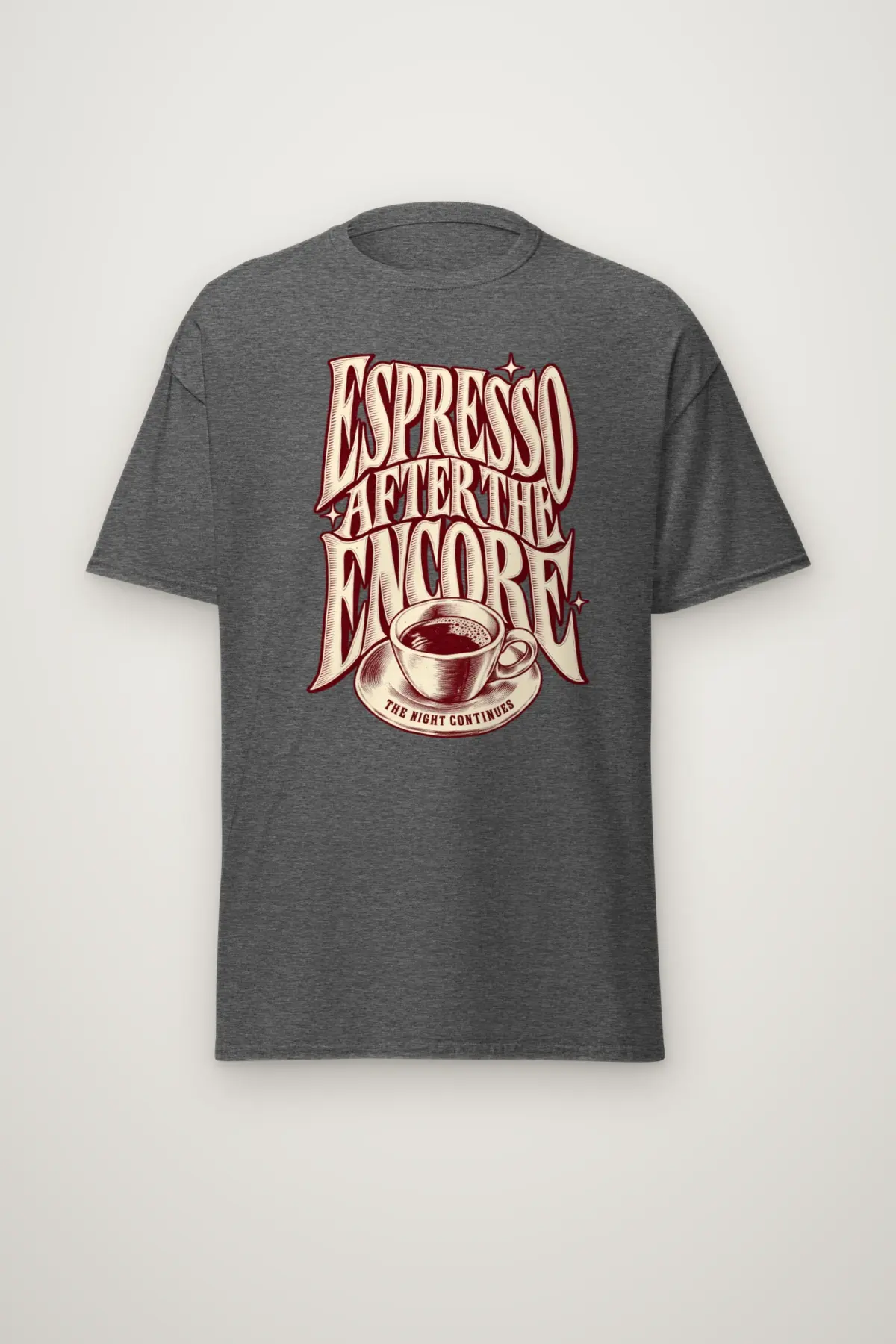 "Espresso After the Encore" Heavyweight Unisex Crewneck T-shirt