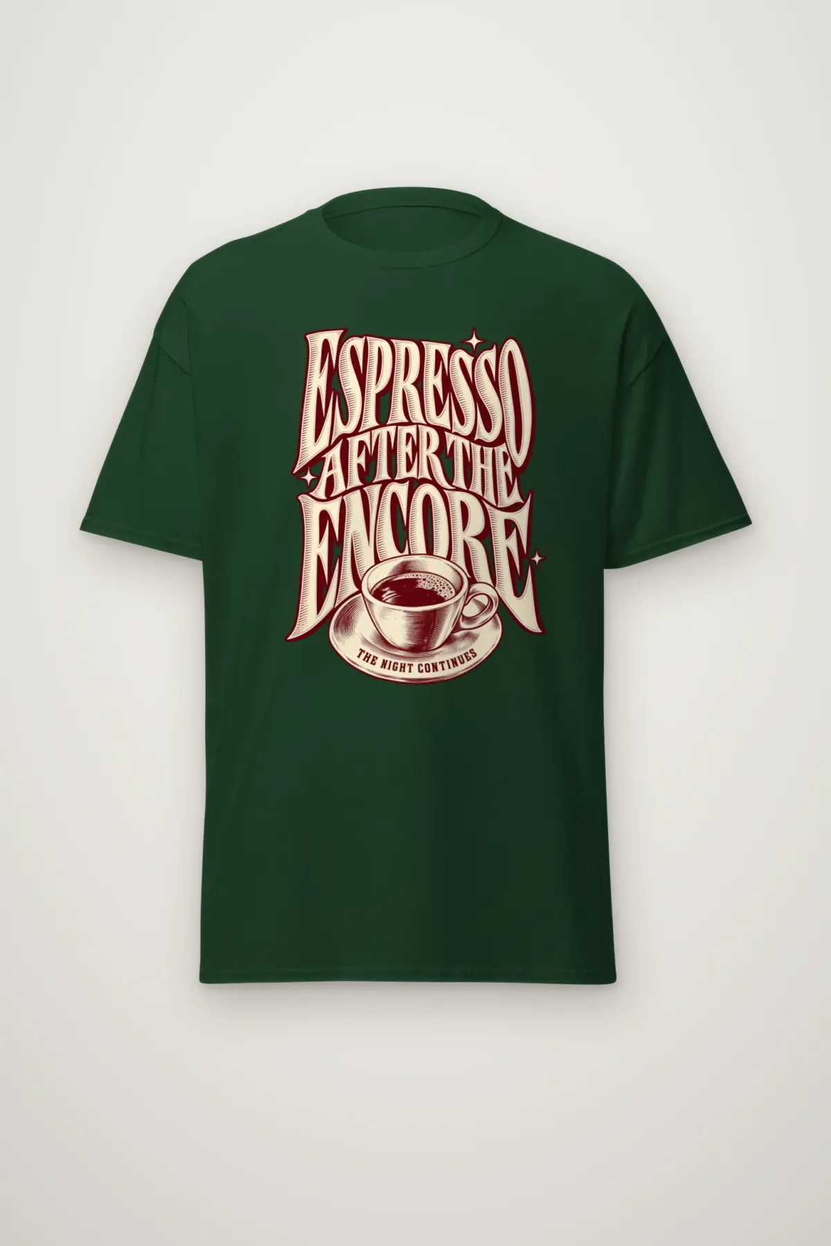 "Espresso After the Encore" Heavyweight Unisex Crewneck T-shirt
