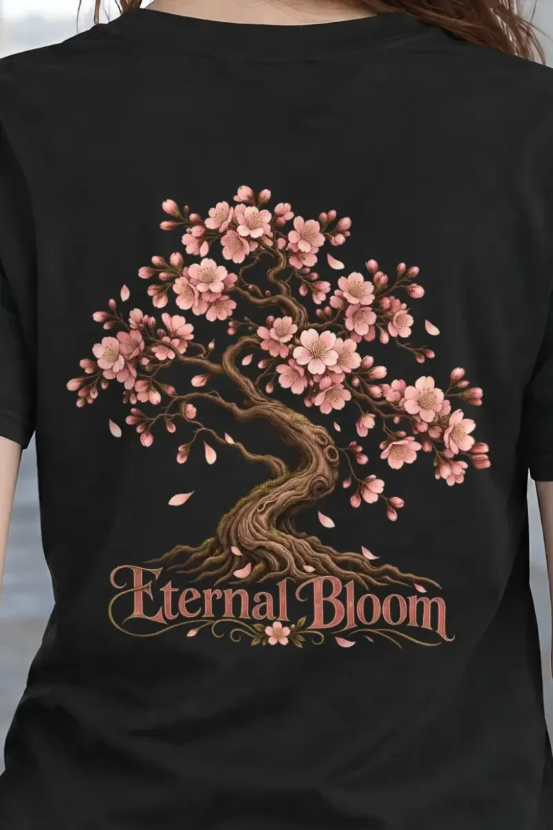 "Eternal Bloom" Heavyweight Unisex Crewneck T-shirt