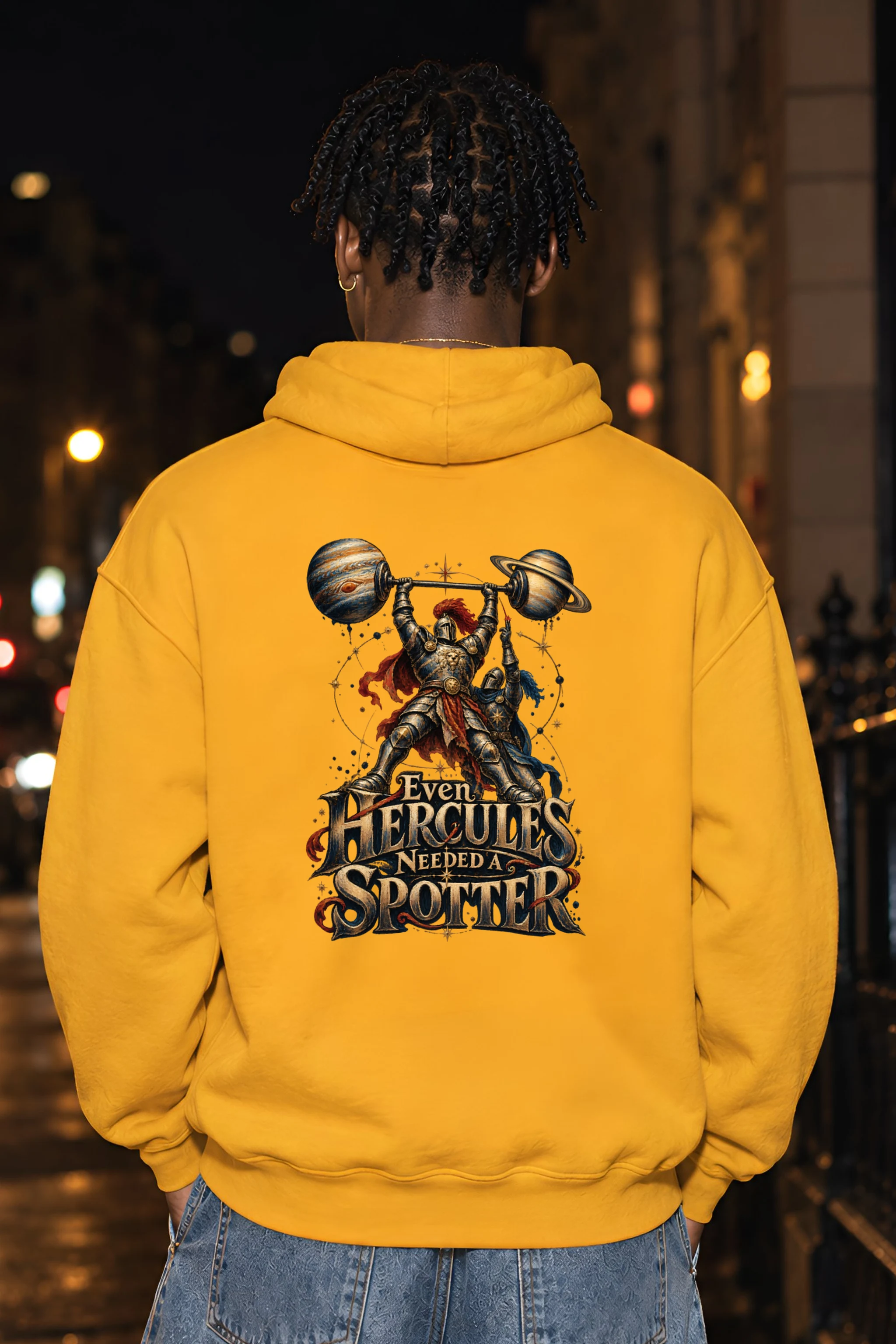 "Even Hercules Needed A Spotter" Heavy Blend Unisex Pullover Hoodie