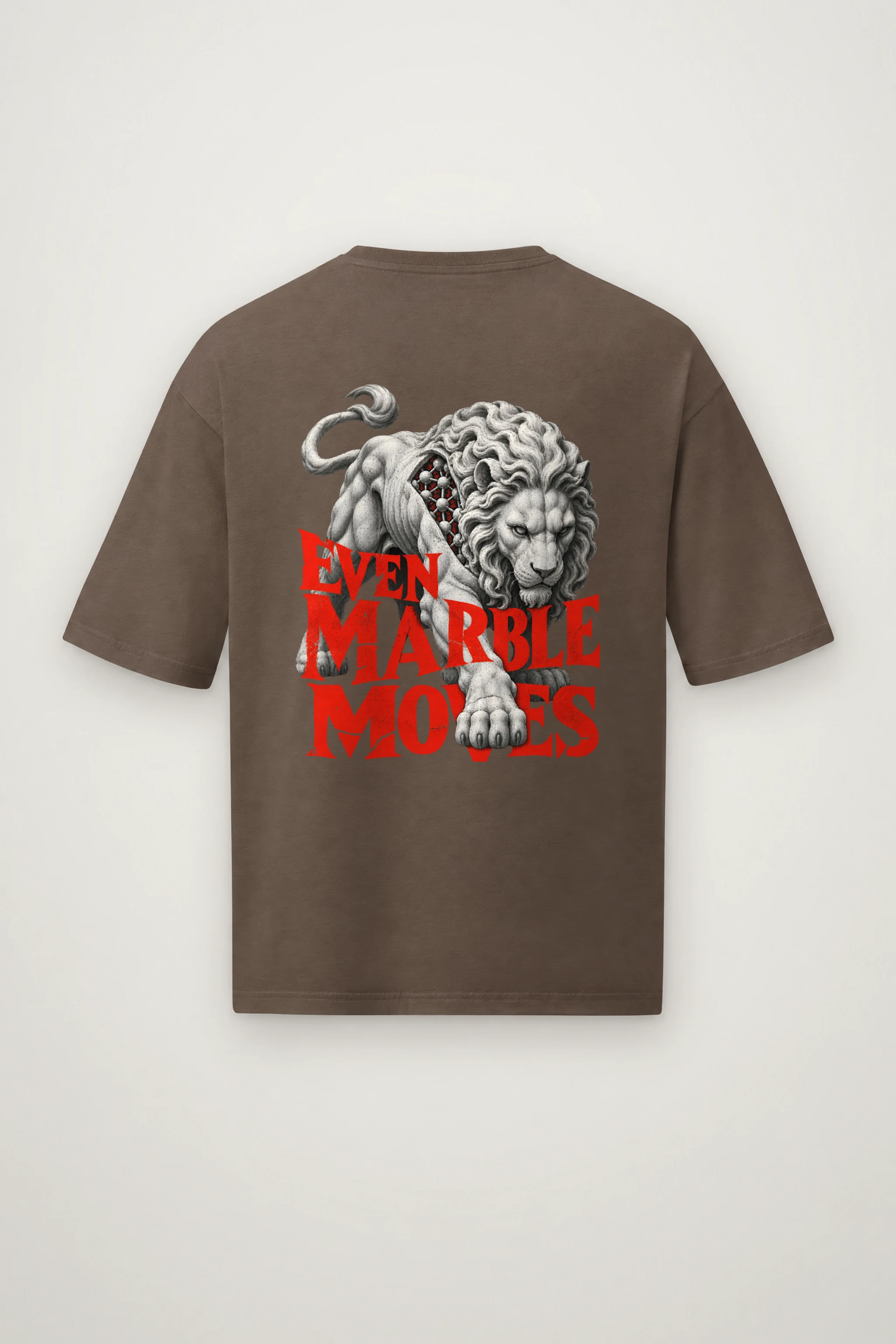"Even Marble Moves" Men's Oversized Heavyweight Crewneck T-Shirt
