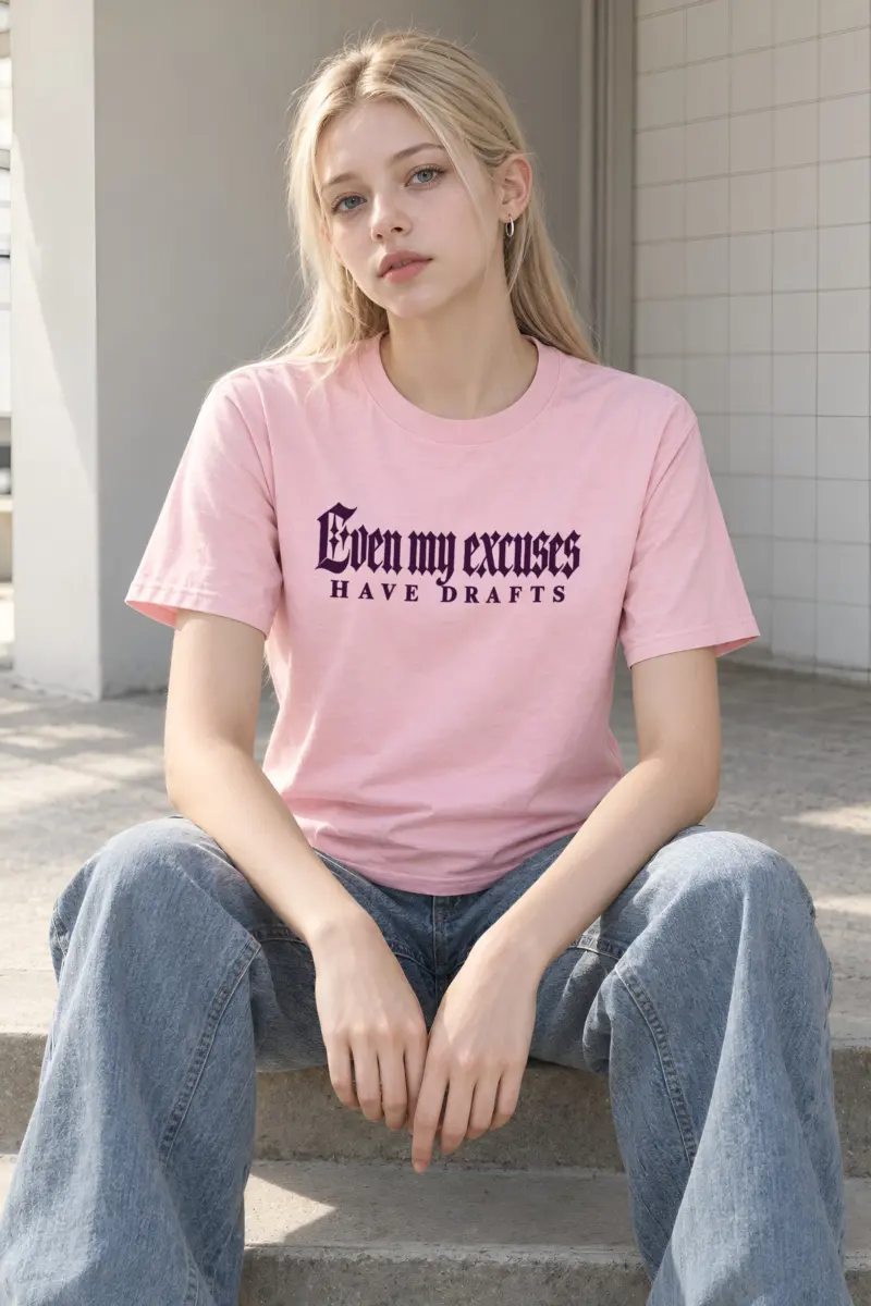 “Even My Excuses Have Drafts” Heavyweight Unisex Crewneck T-shirt
