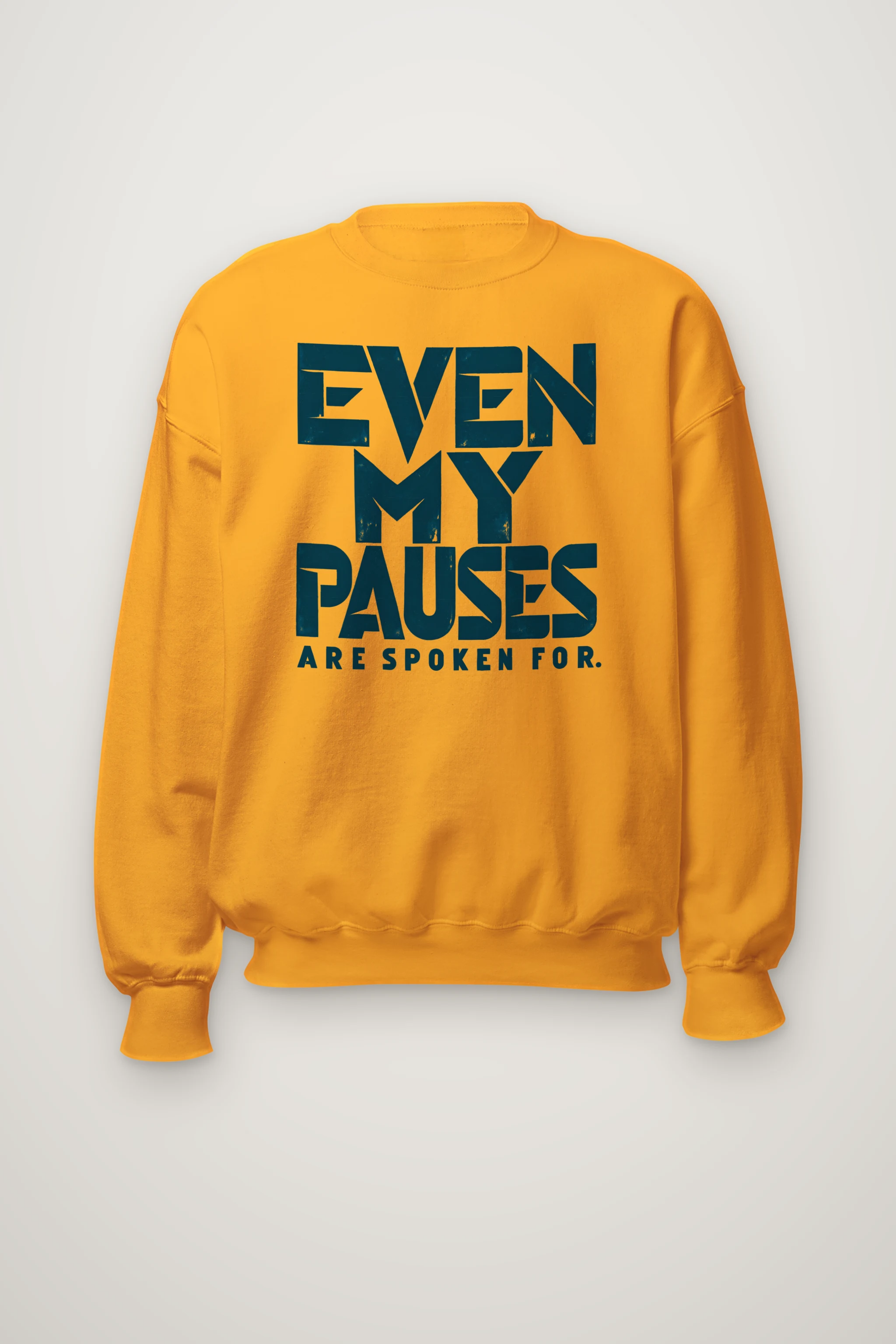 "Even My Pauses Are Spoken For" Heavy Blend Unisex Crewneck Sweatshirt