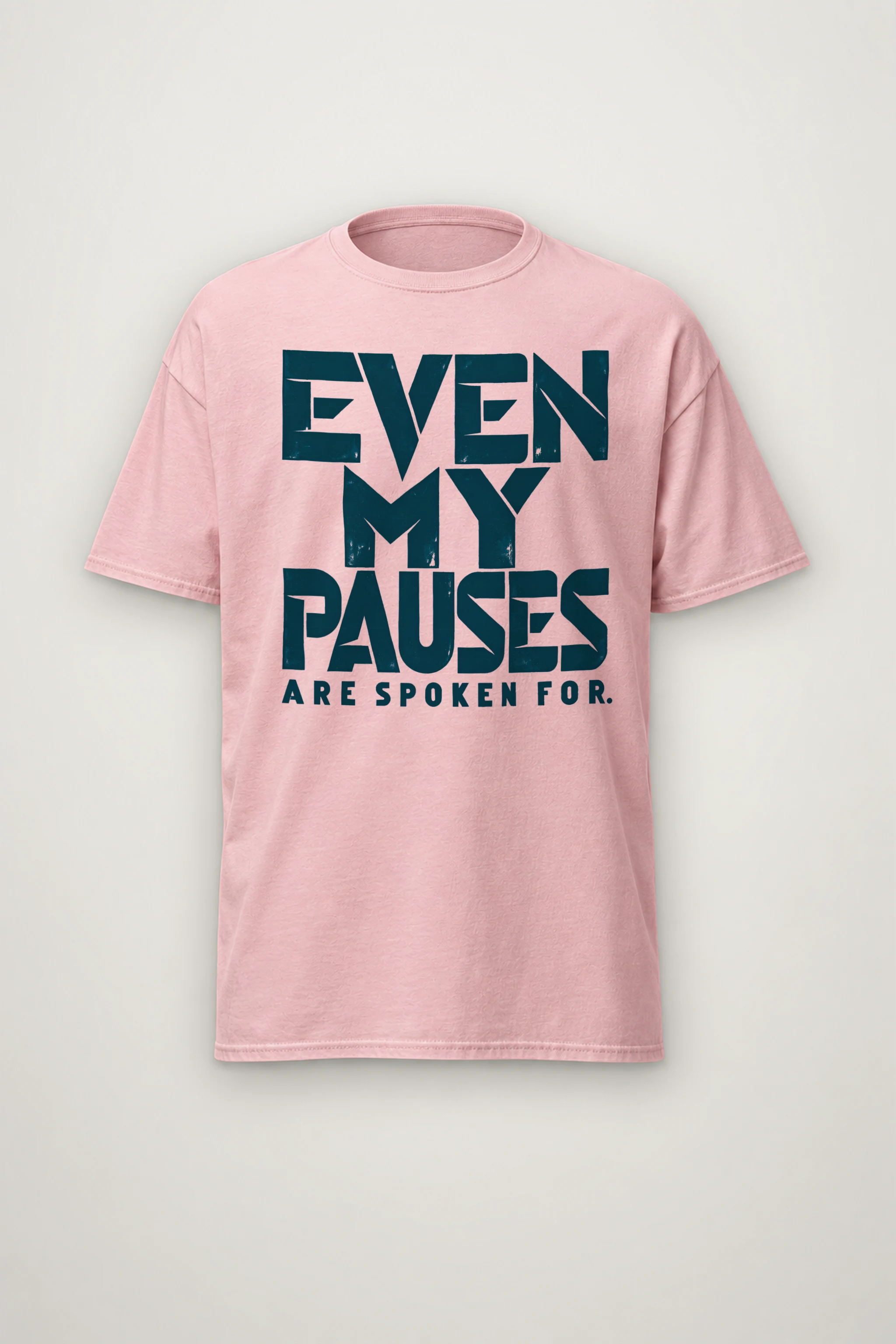 "EVEN MY PAUSES ARE SPOKEN FOR." Heavyweight Unisex Crewneck T-shirt