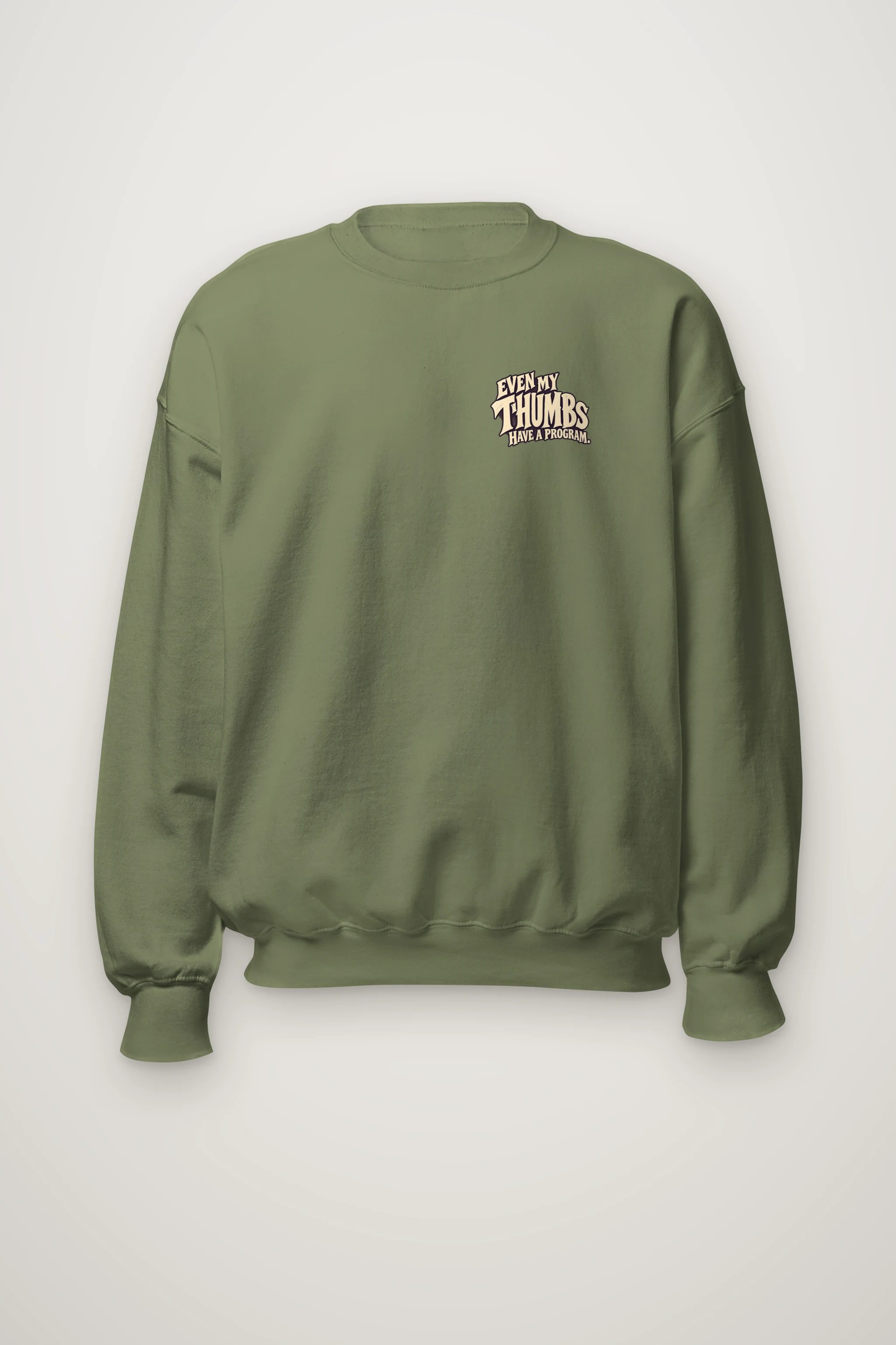 "Even My Thumbs Have A Program" Heavy Blend Unisex Crewneck Sweatshirt