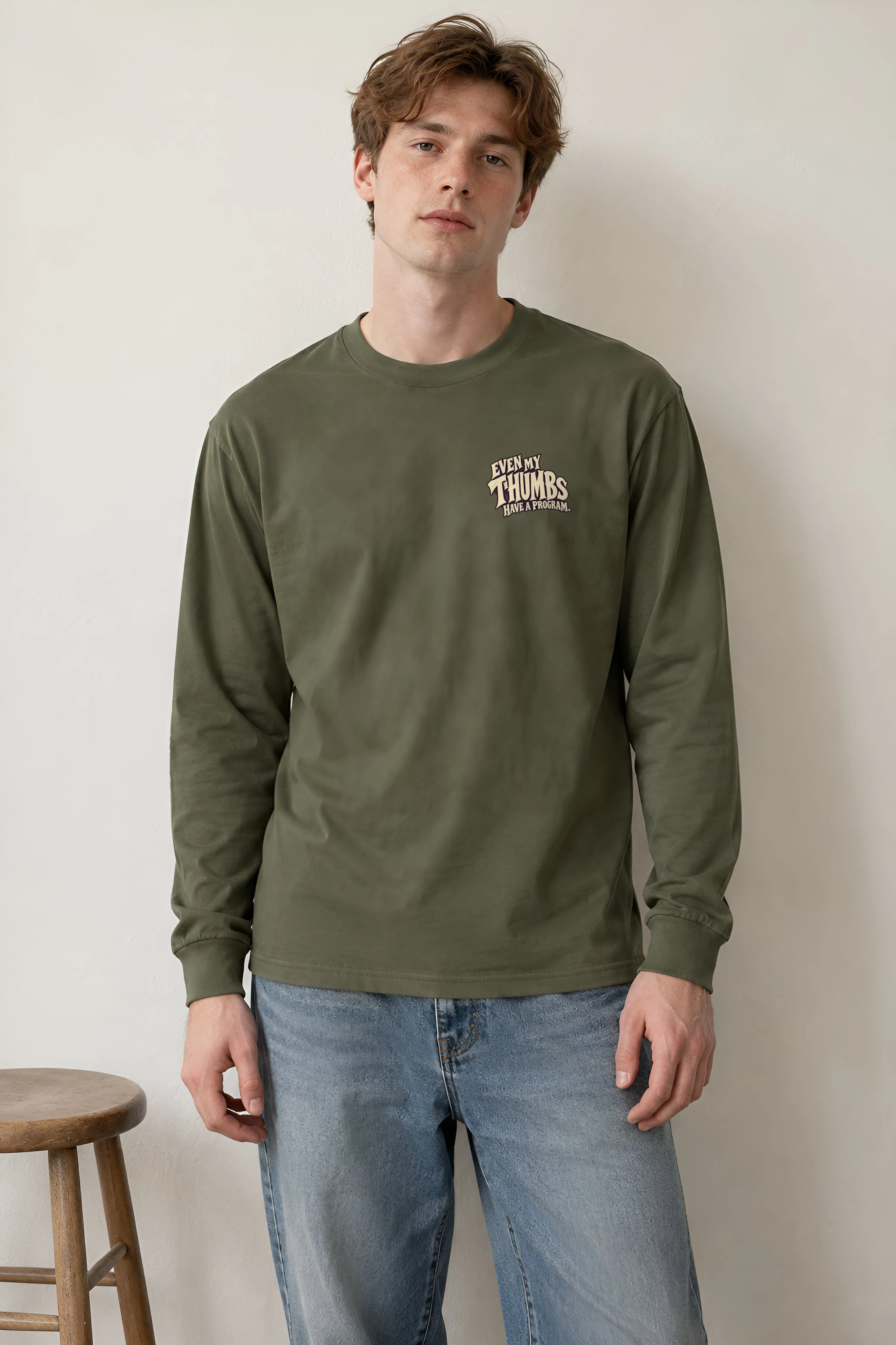 "Even My Thumbs Have a Program" Unisex Longsleeve T-shirt