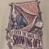 "Even the Back Is Showing Off" Men's Oversized Heavyweight Crewneck T-Shirt