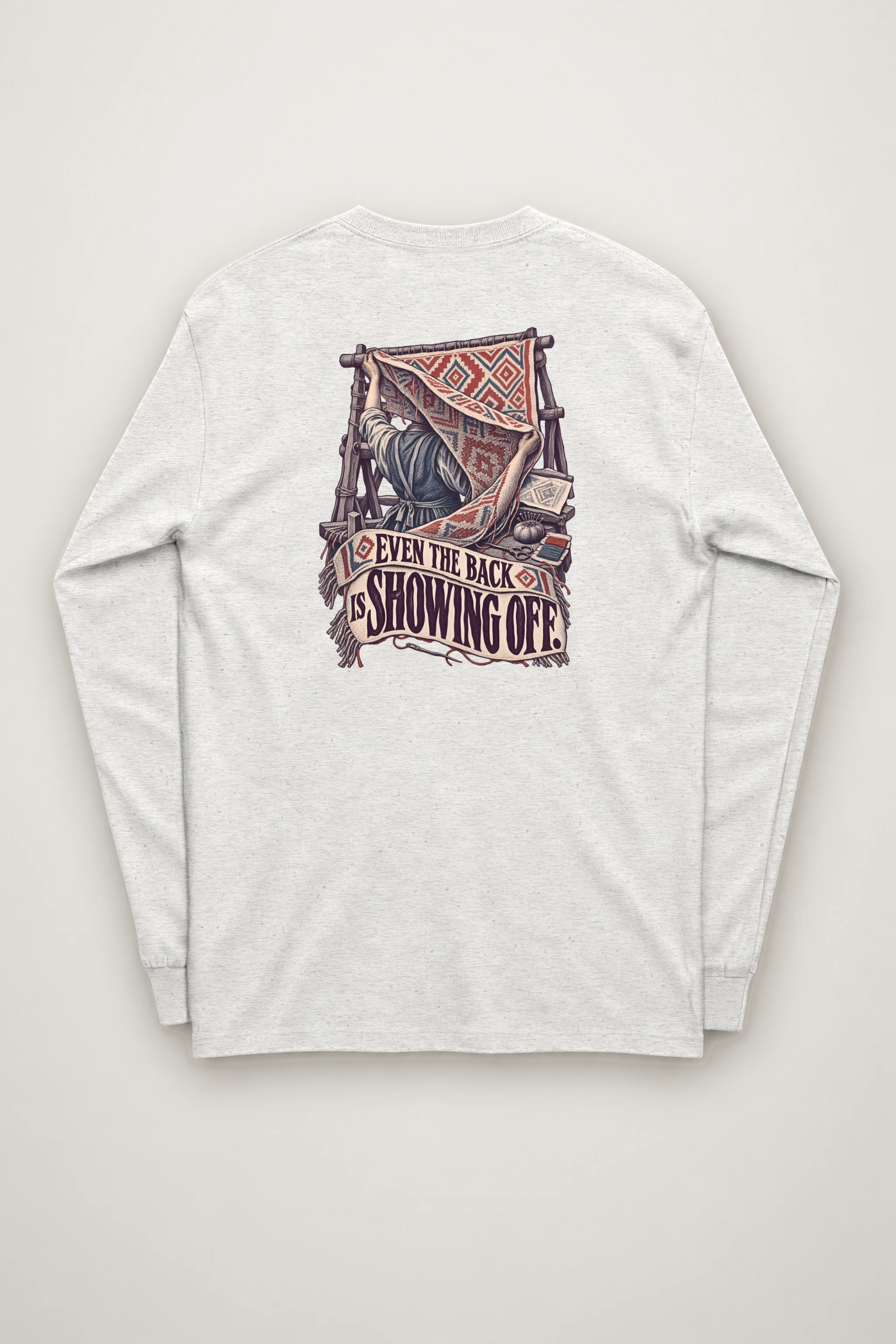 "Even the Back Is Showing Off" Unisex Longsleeve T-shirt
