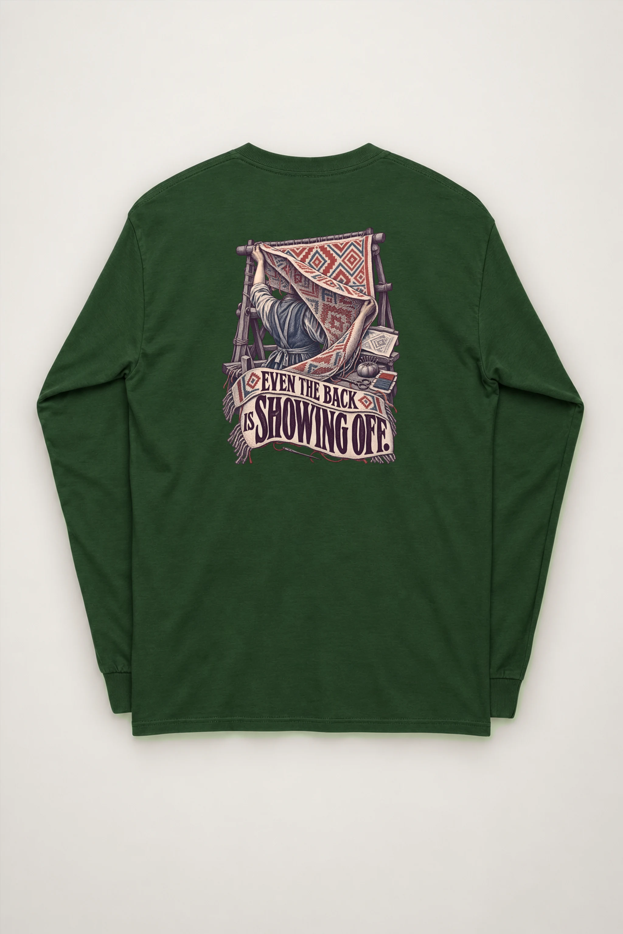 "Even the Back Is Showing Off" Unisex Longsleeve T-shirt