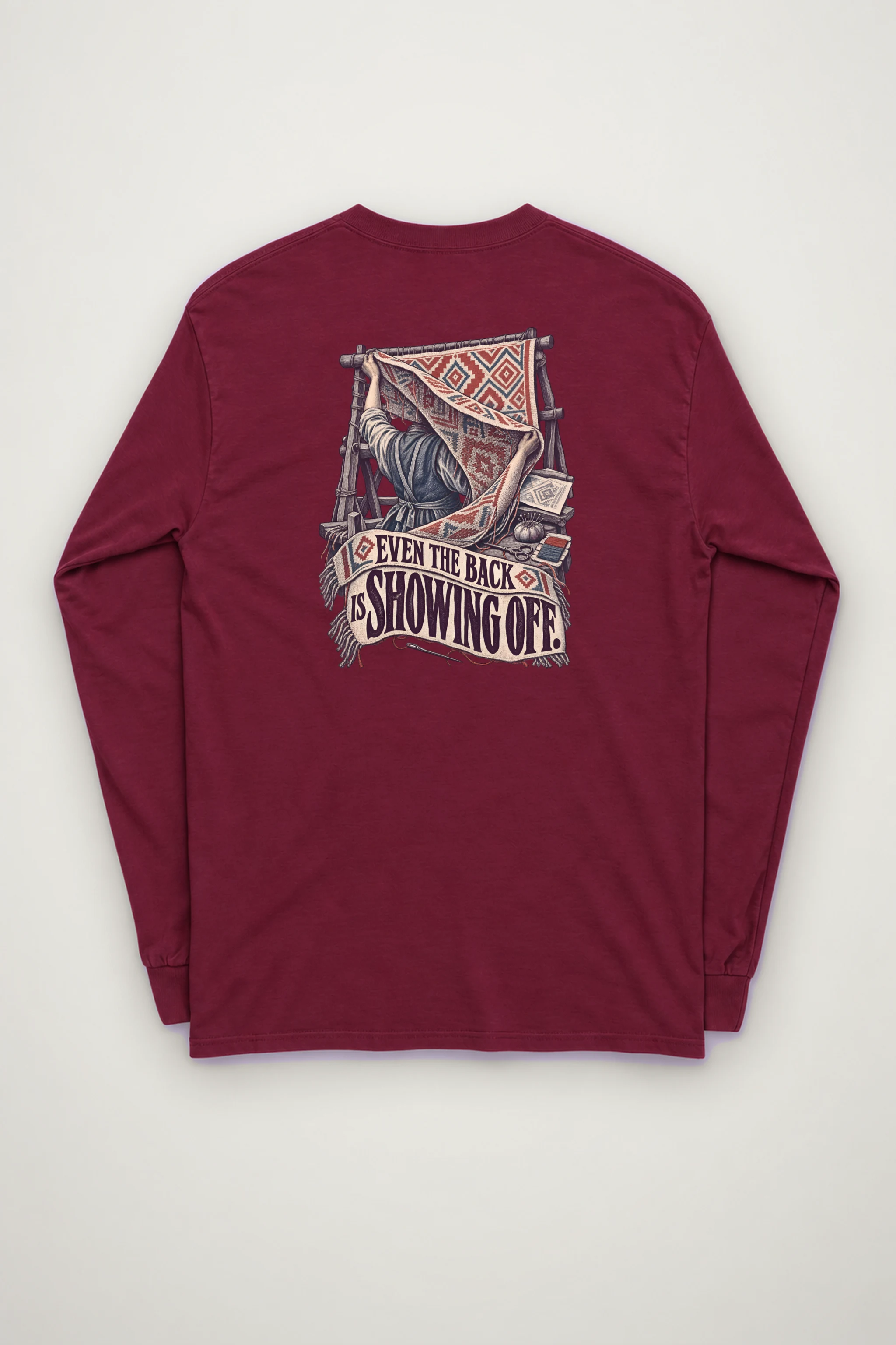 "Even the Back Is Showing Off" Unisex Longsleeve T-shirt