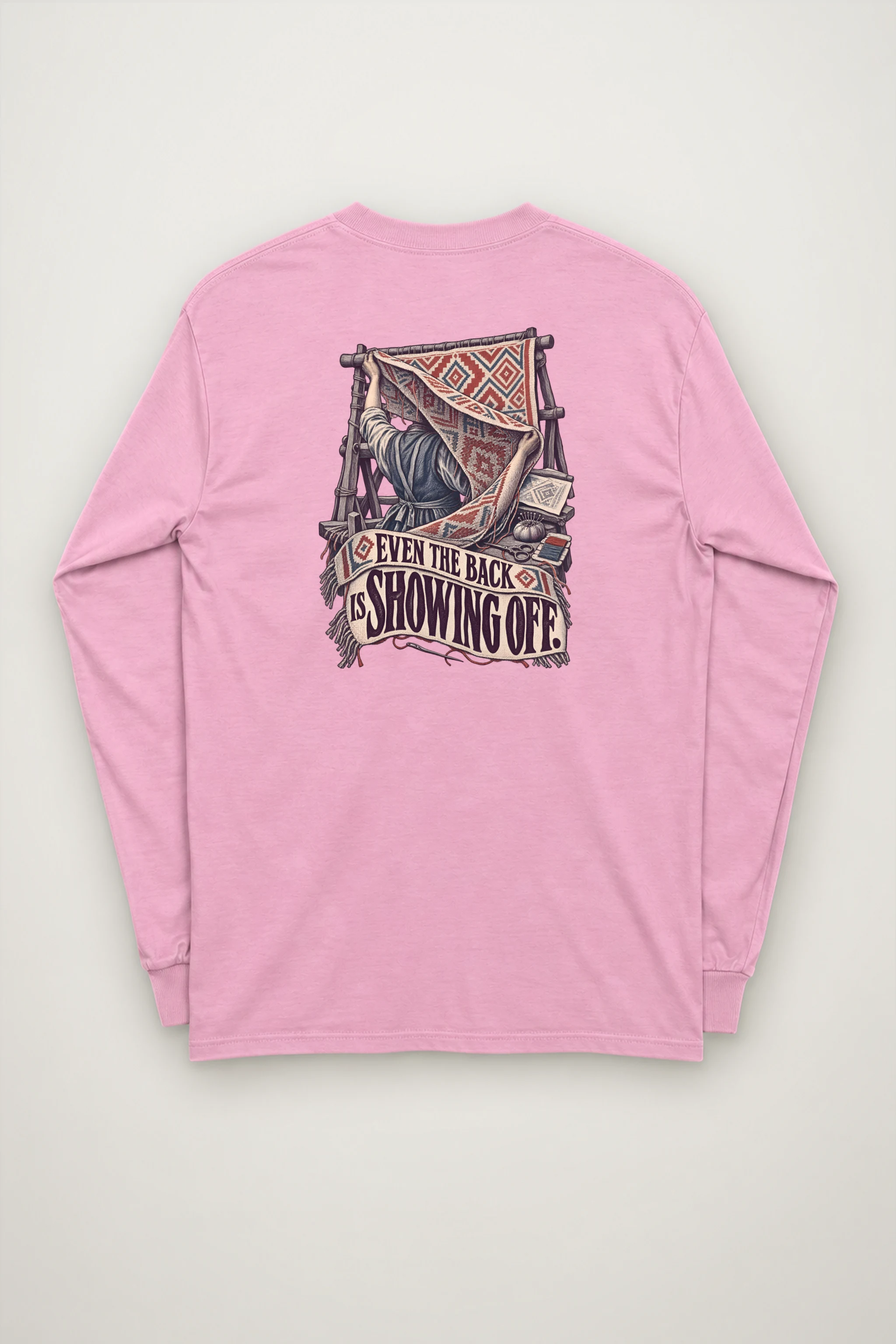 "Even the Back Is Showing Off" Unisex Longsleeve T-shirt