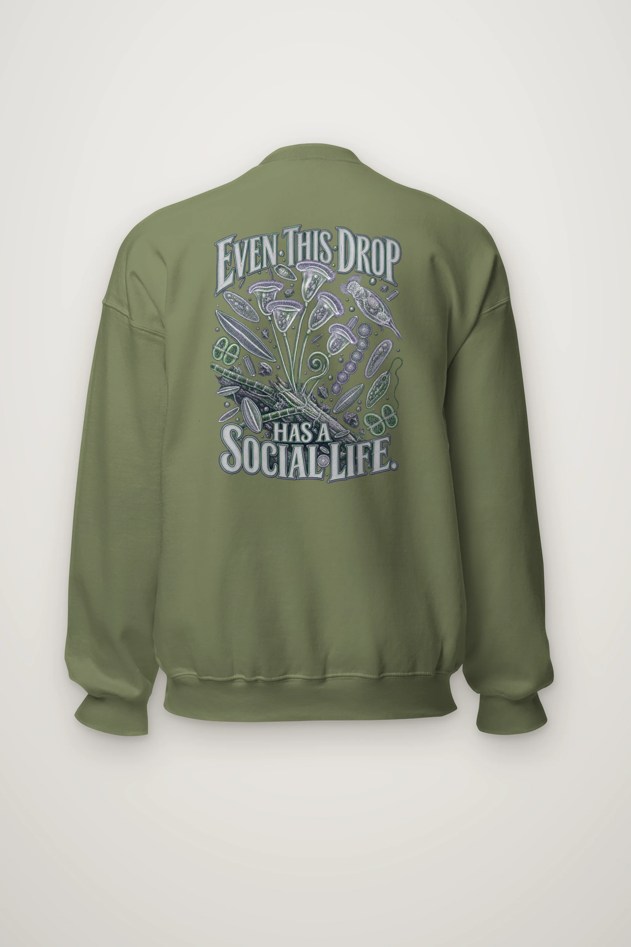 "Even This Drop Has a Social Life" Heavy Blend Unisex Crewneck Sweatshirt