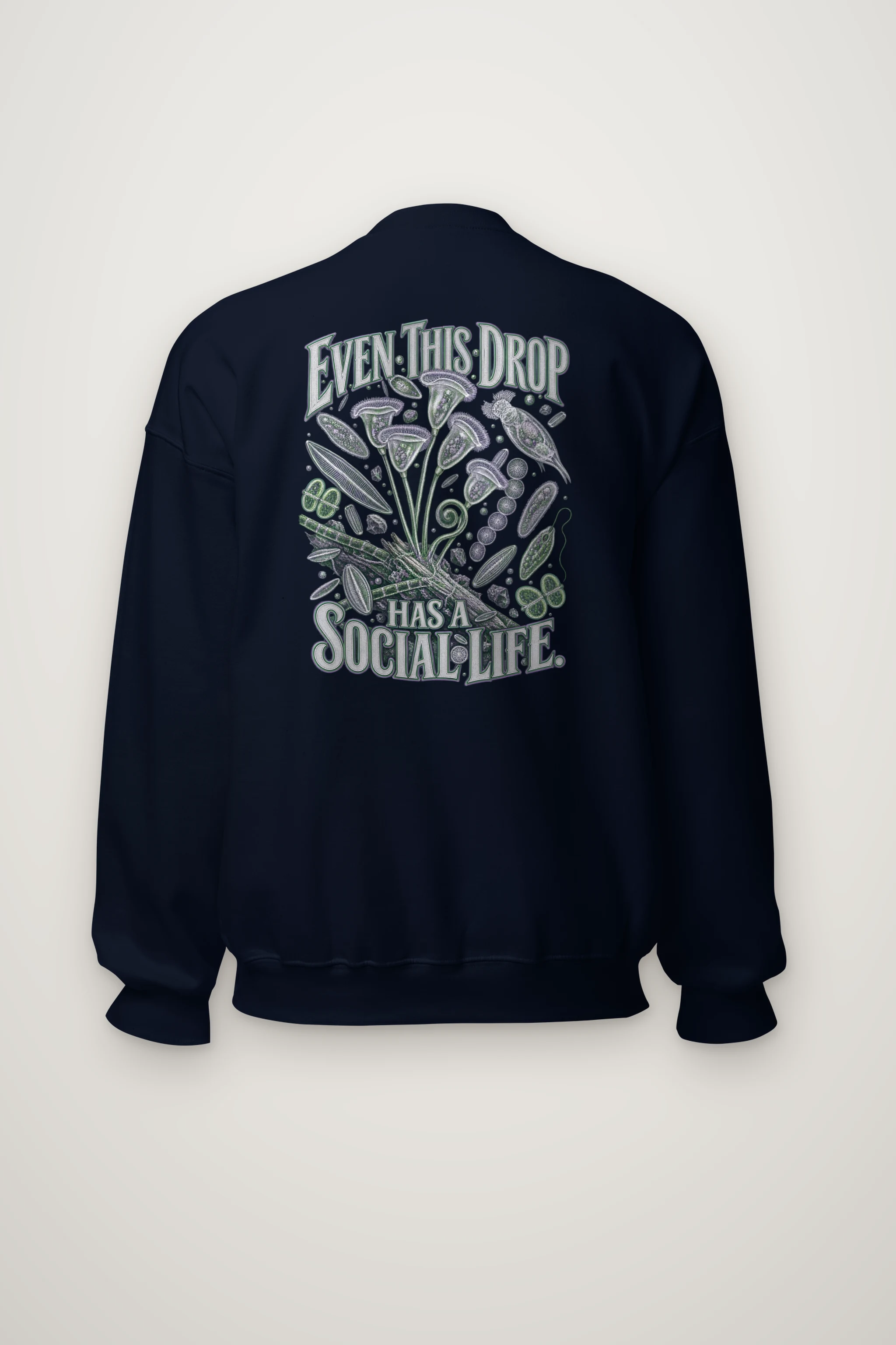 "Even This Drop Has a Social Life" Heavy Blend Unisex Crewneck Sweatshirt
