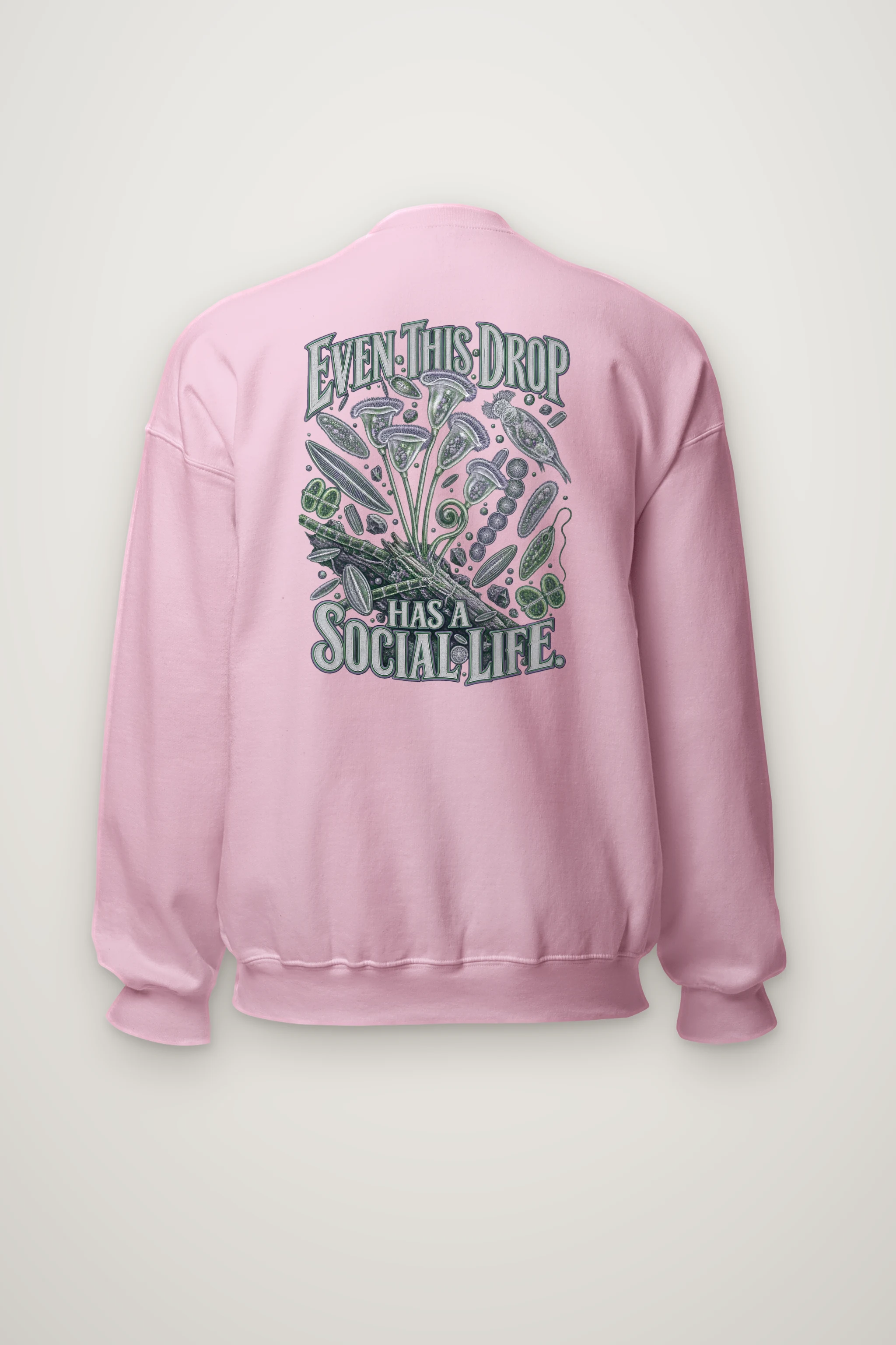 "Even This Drop Has a Social Life" Heavy Blend Unisex Crewneck Sweatshirt