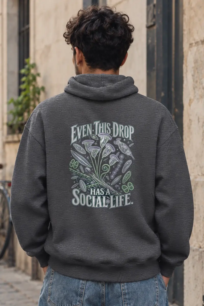 "Even This Drop Has a Social Life" Heavy Blend Unisex Pullover Hoodie