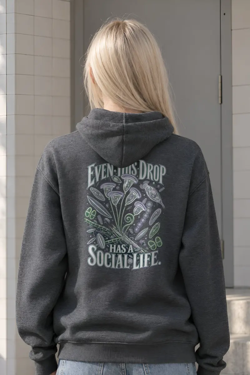 “Even This Drop Has a Social Life” Heavy Blend Unisex Pullover Hoodie