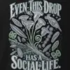 "Even This Drop Has a Social Life" Men's Oversized Heavyweight Crewneck T-Shirt