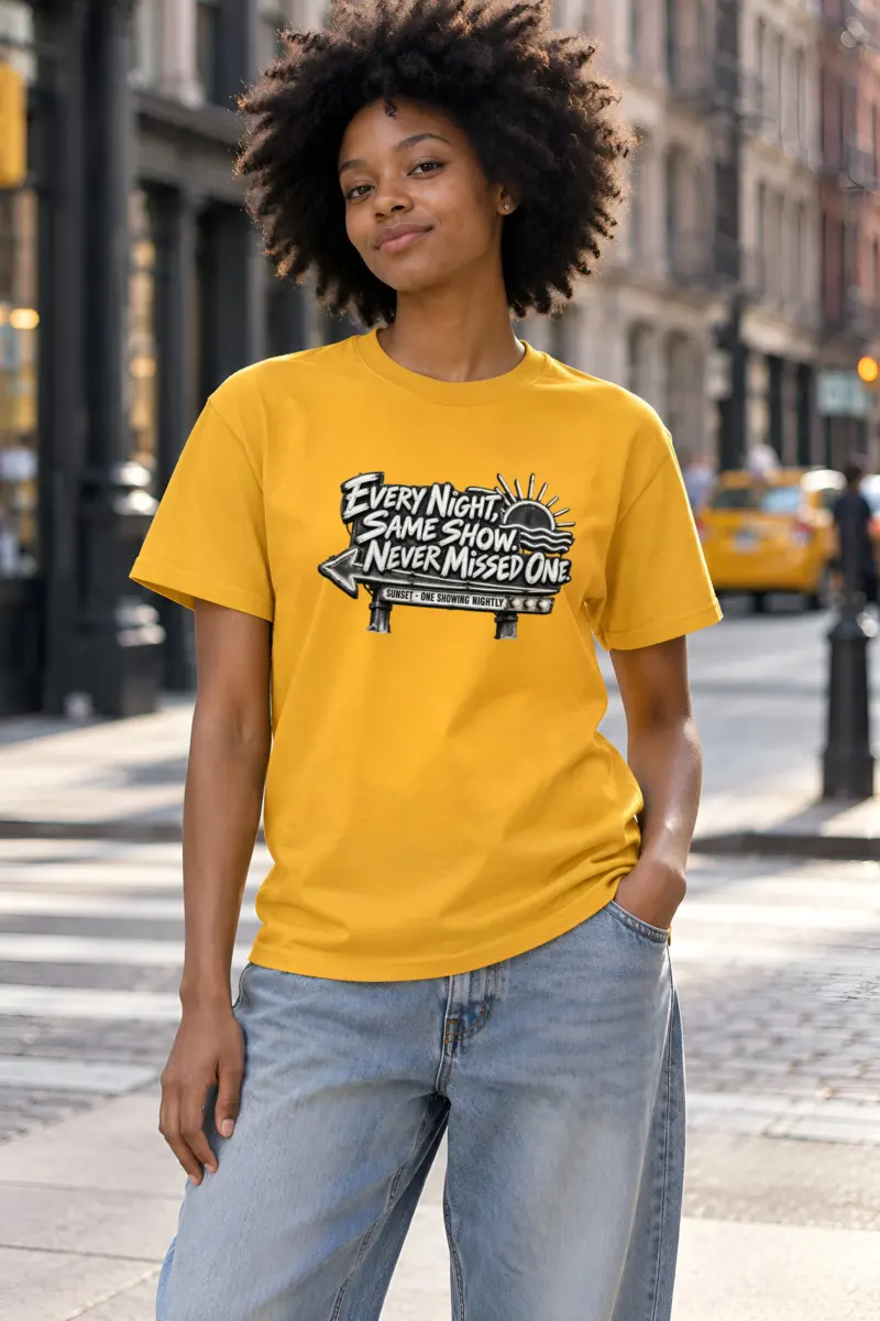 "Every Night, Same Show" Heavyweight Unisex Crewneck T-shirt