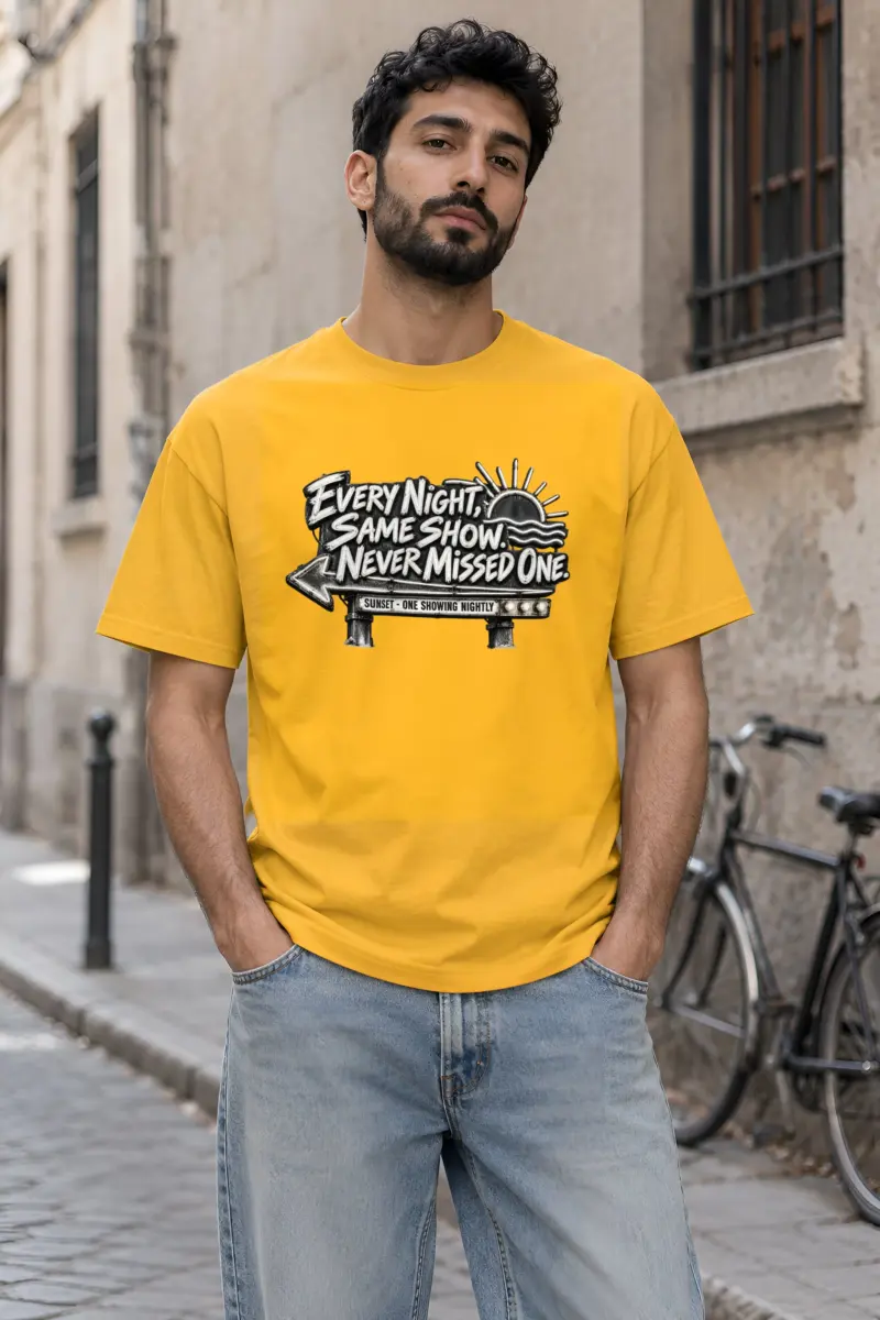 "Every Night, Same Show" Heavyweight Unisex Crewneck T-shirt