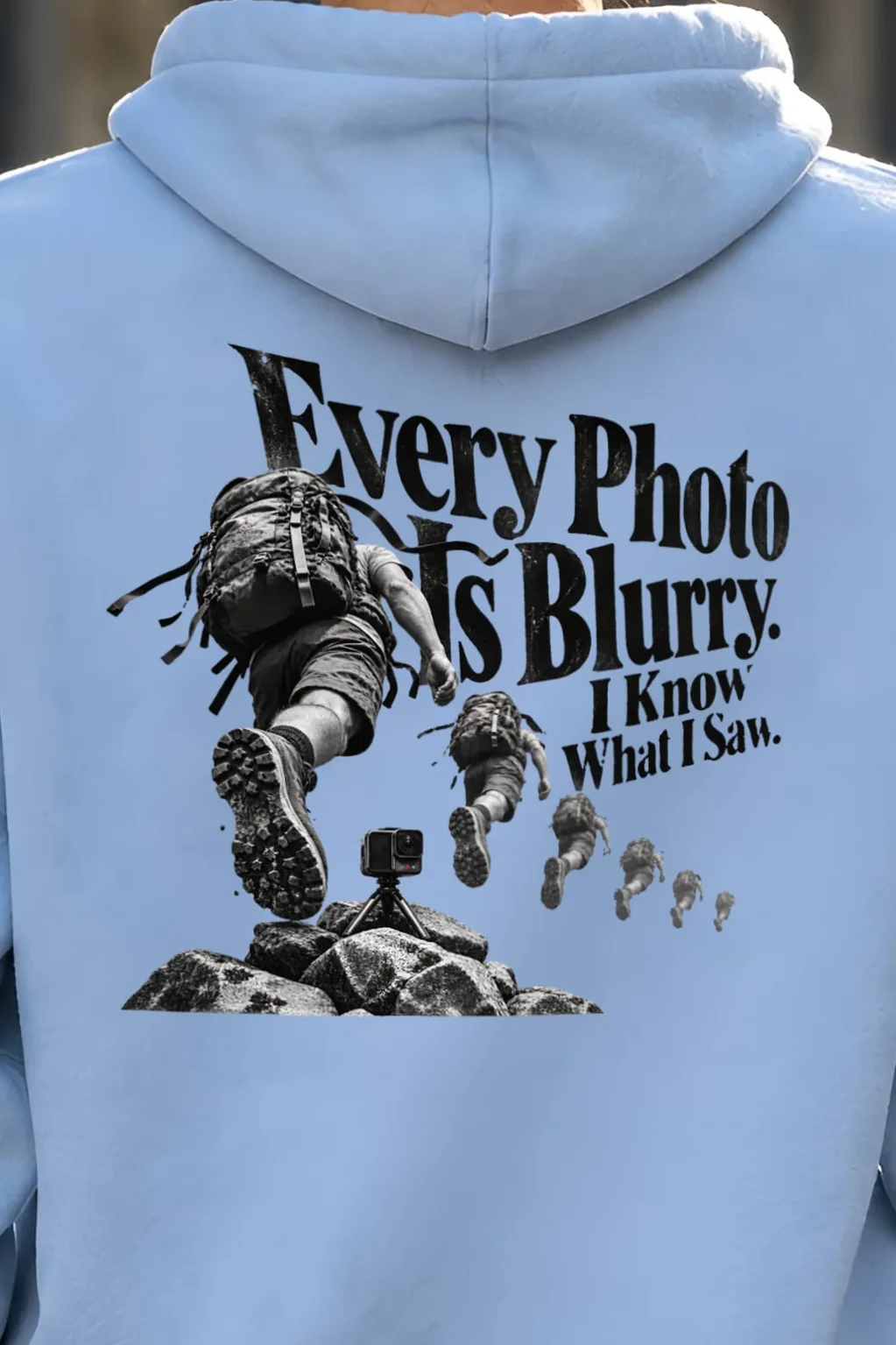 "Every Photo Is Blurry" Heavy Blend Unisex Pullover Hoodie - the graphic up close