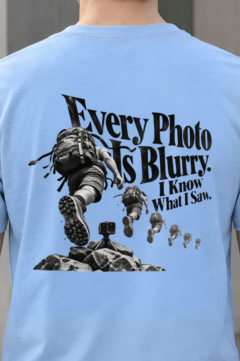 "Every Photo Is Blurry" Heavyweight Unisex Crewneck T-shirt - the graphic up close