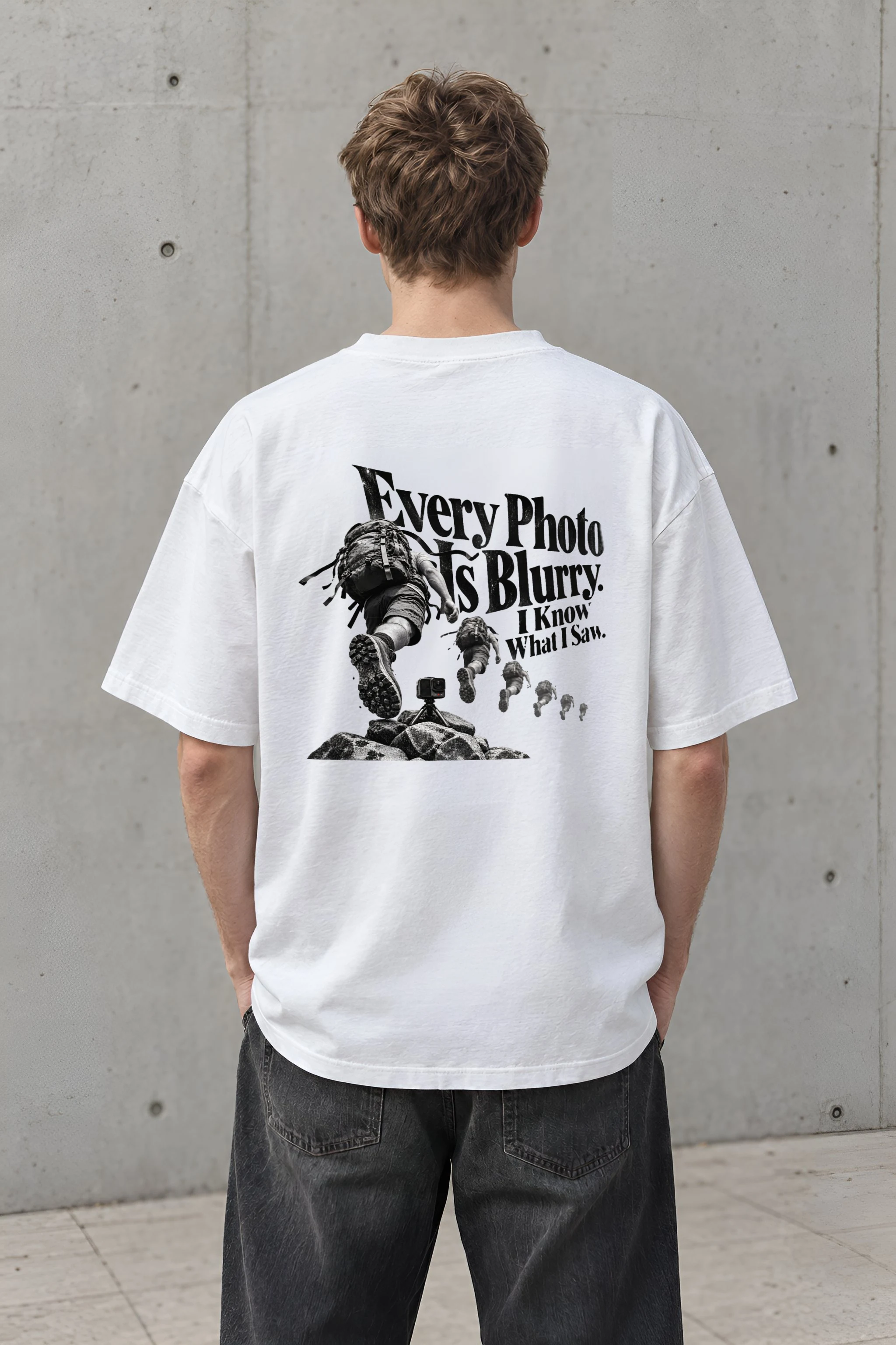 "Every Photo Is Blurry" Unisex Oversized Heavyweight Crewneck T-Shirt