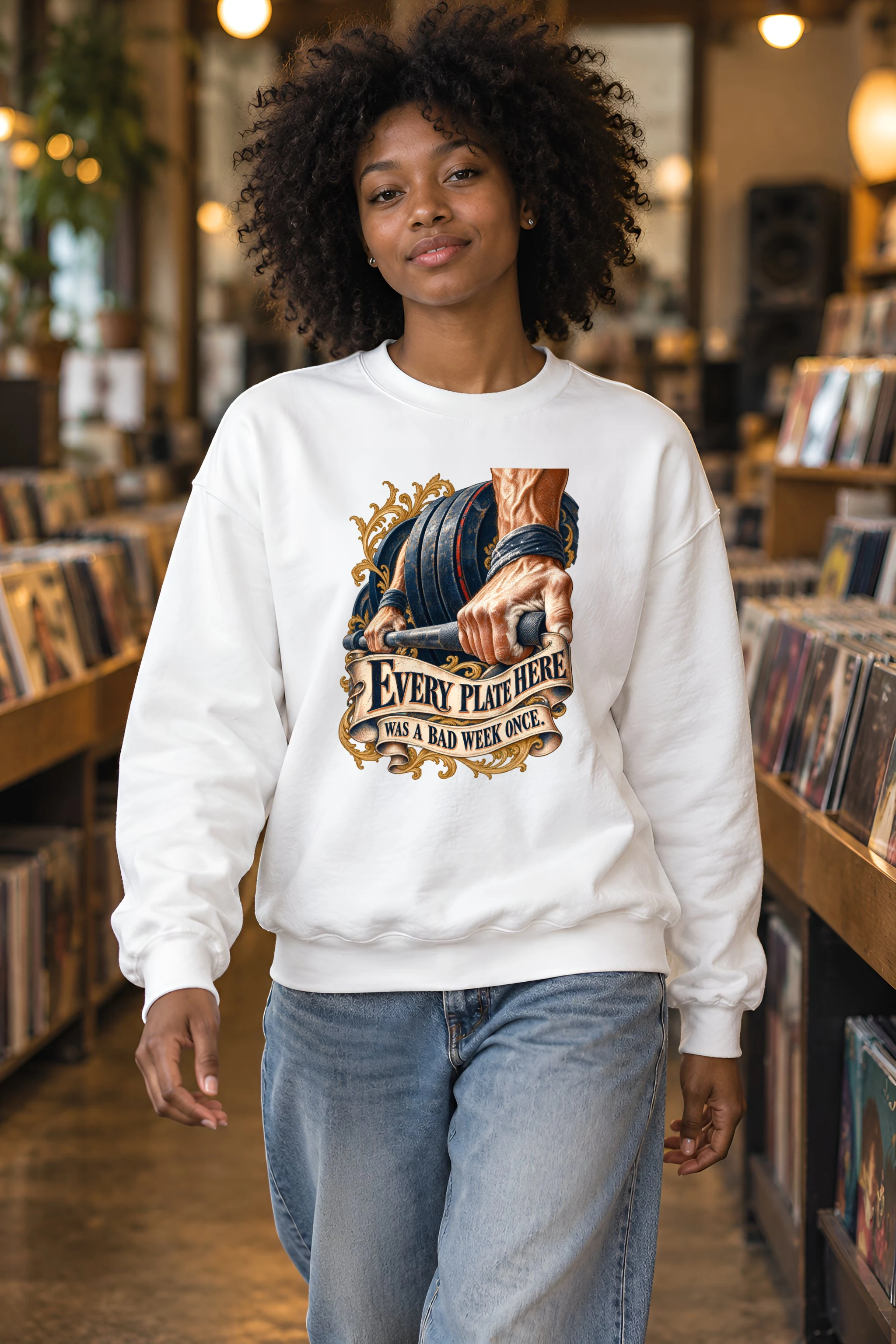 "Every Plate Here" Unisex Crewneck Sweatshirt