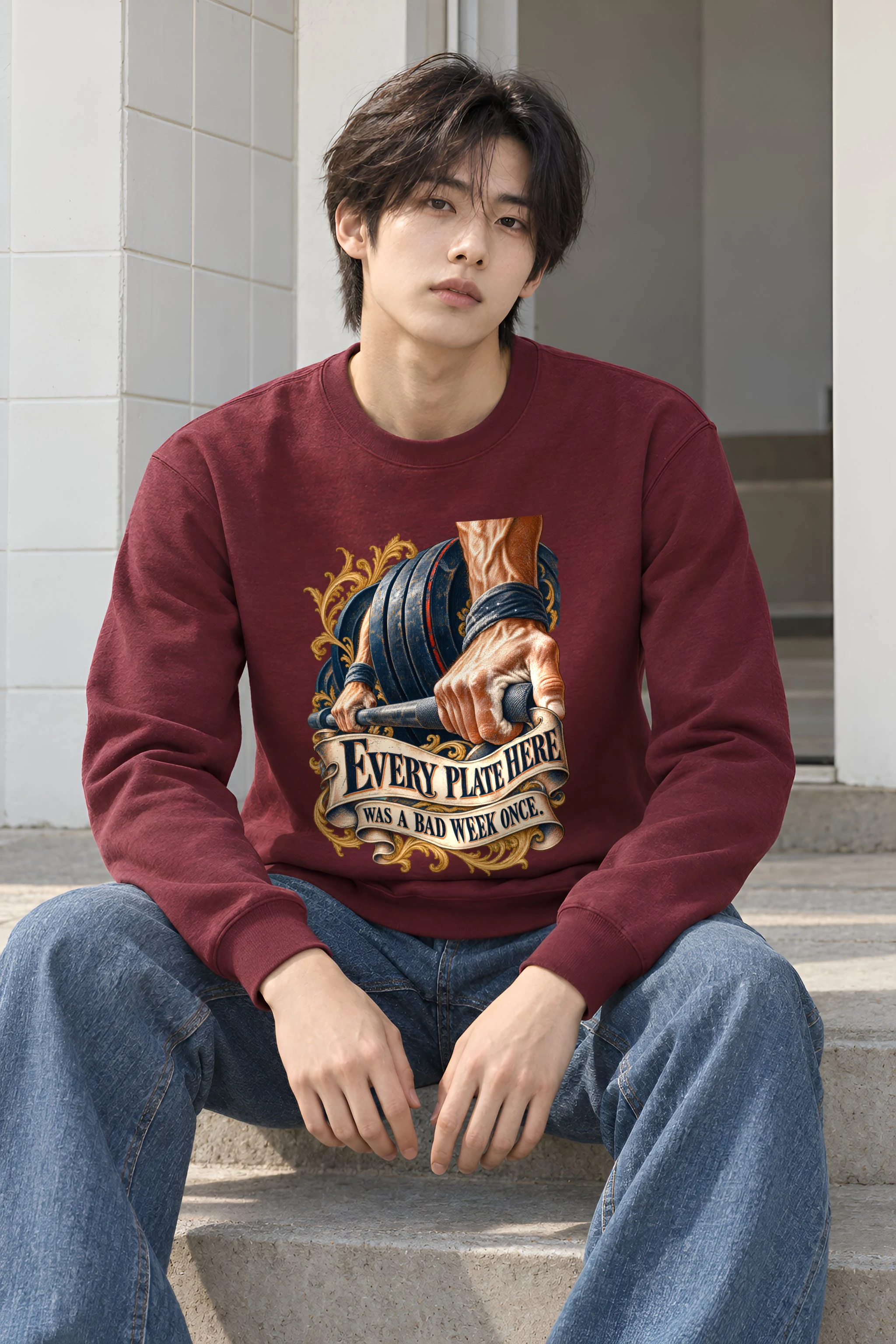 "Every Plate Here" Unisex Crewneck Sweatshirt