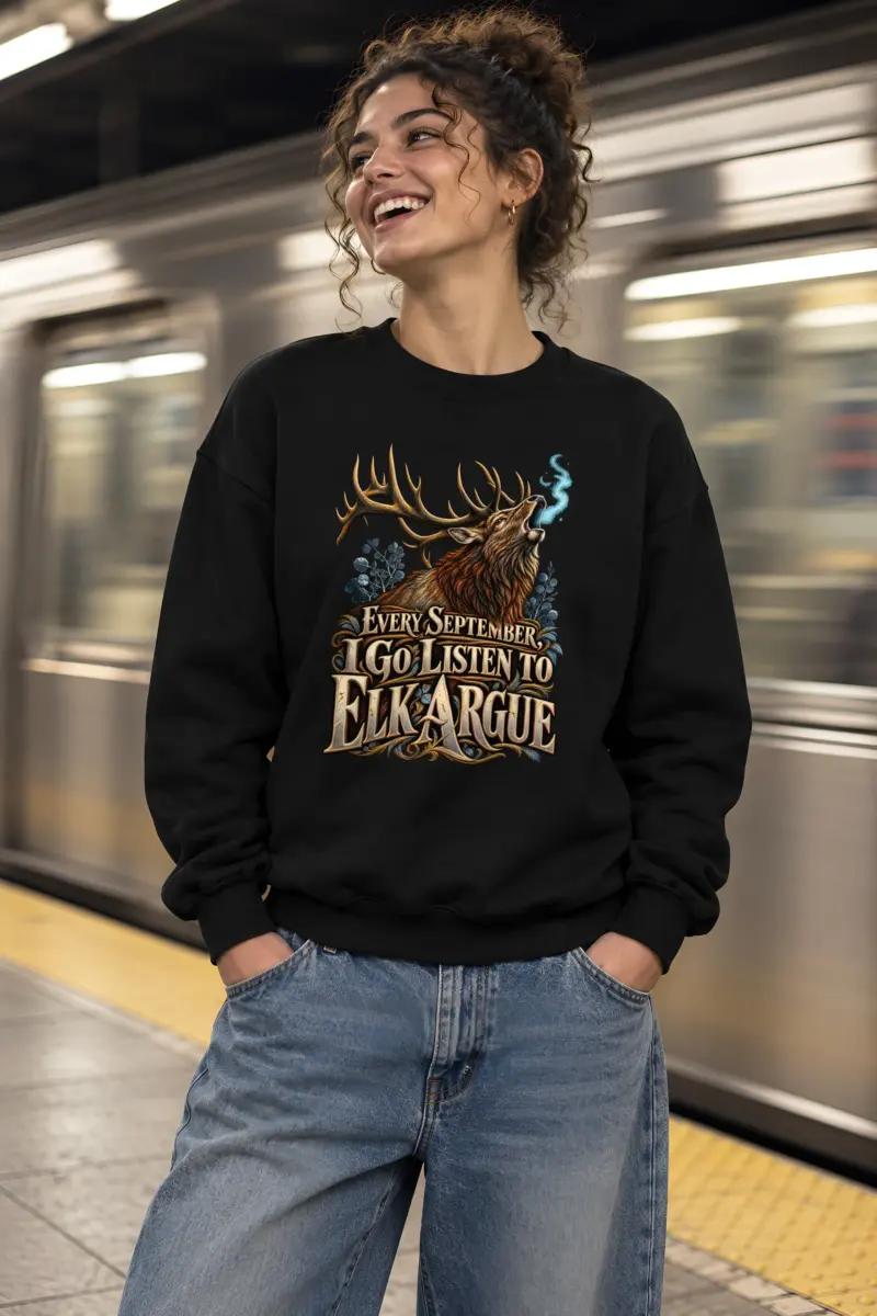 “Every September Elk Argue” Heavy Blend Unisex Crewneck Sweatshirt