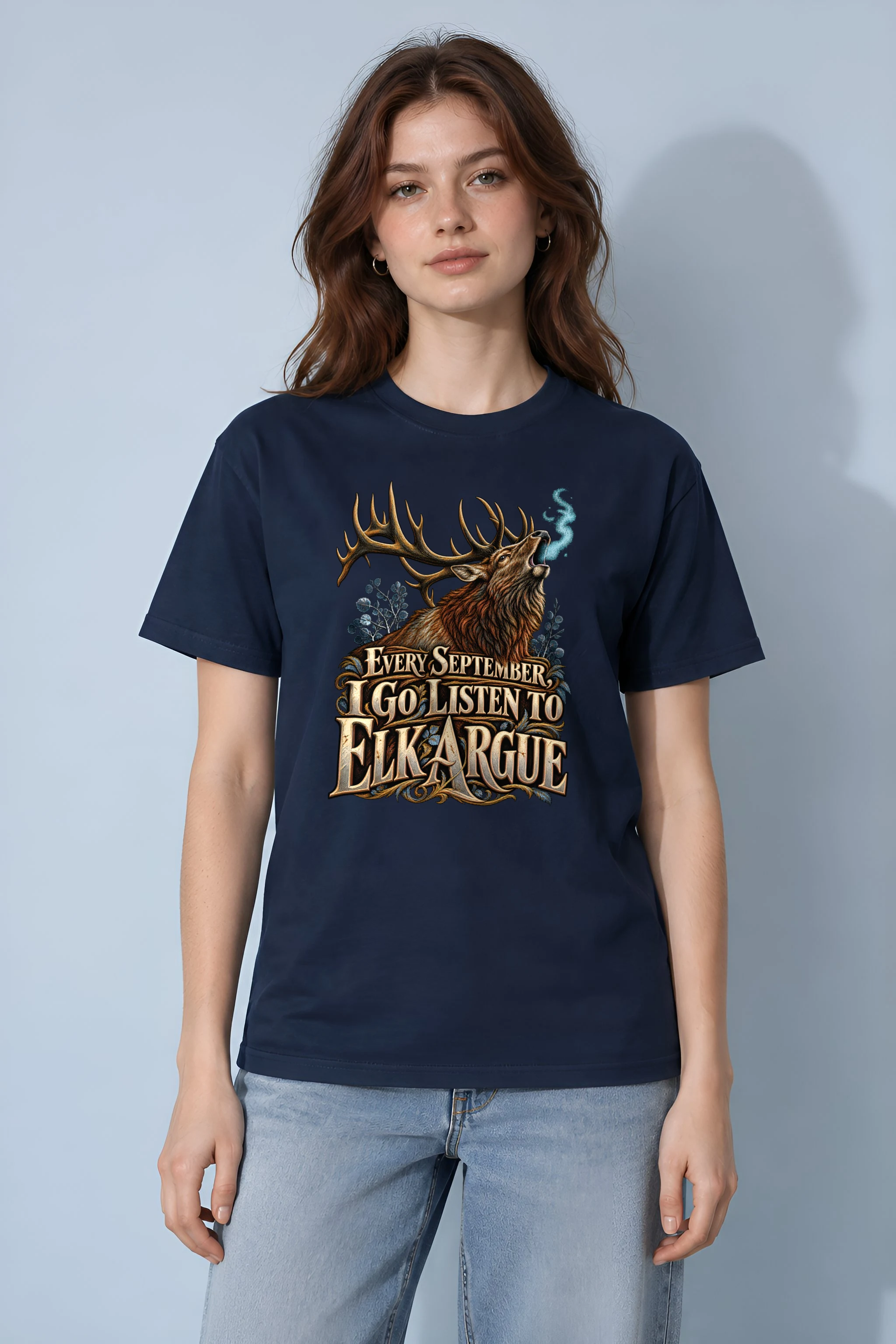 "Every September, Elk Argue" Heavyweight Unisex Crewneck T-shirt