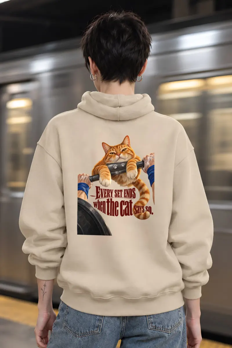 “Every Set Ends Cat Hoodie” Unisex Pullover Hoodie