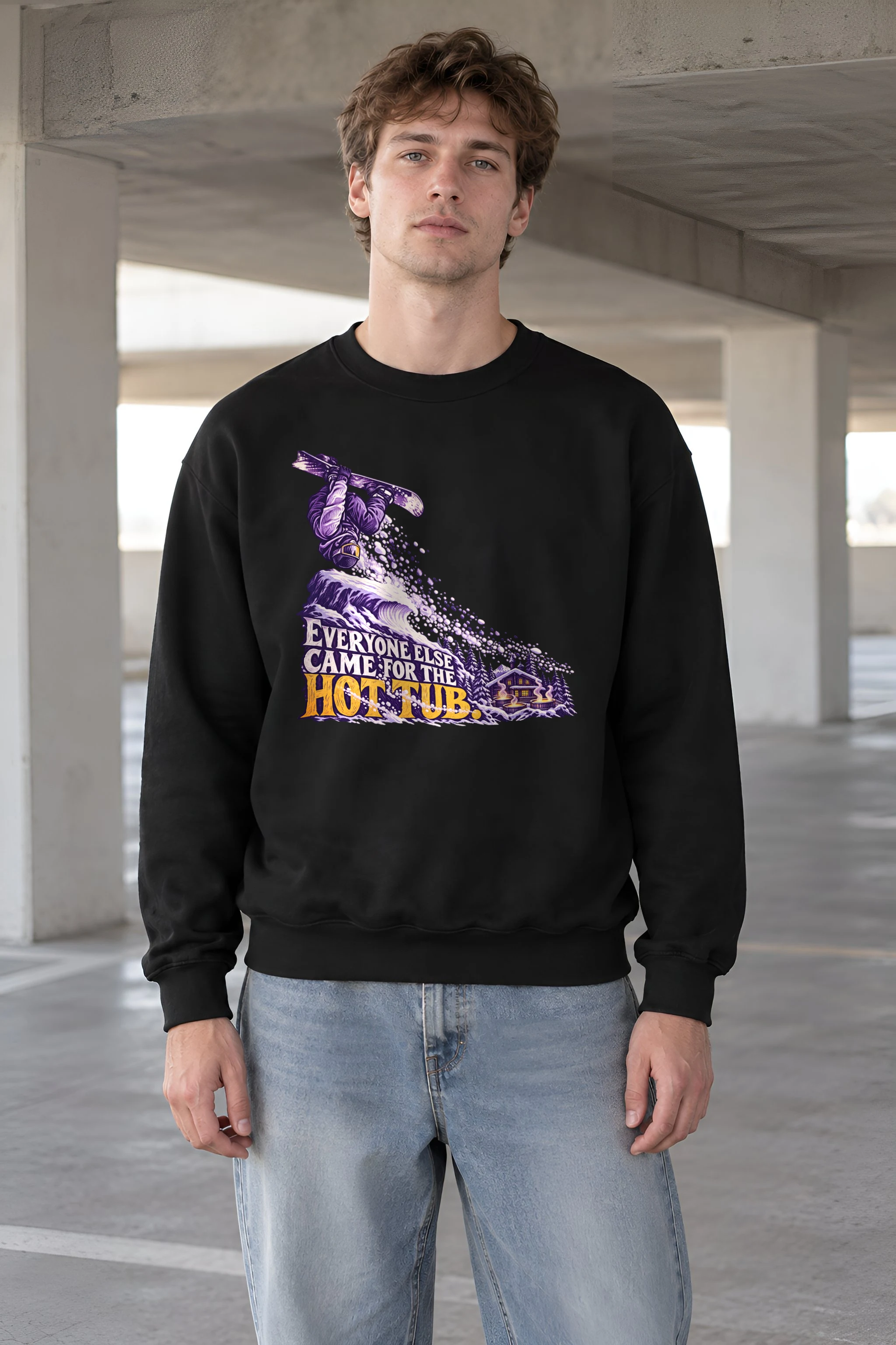 "Everyone Else Came for the Hot Tub" Unisex Crewneck Sweatshirt
