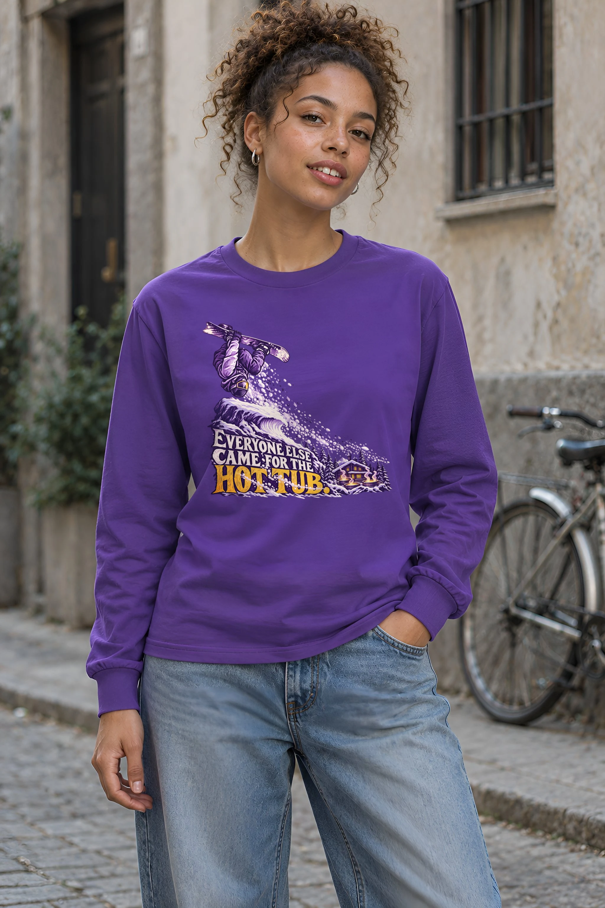 "Everyone Else Came for the Hot Tub" Unisex Longsleeve T-shirt