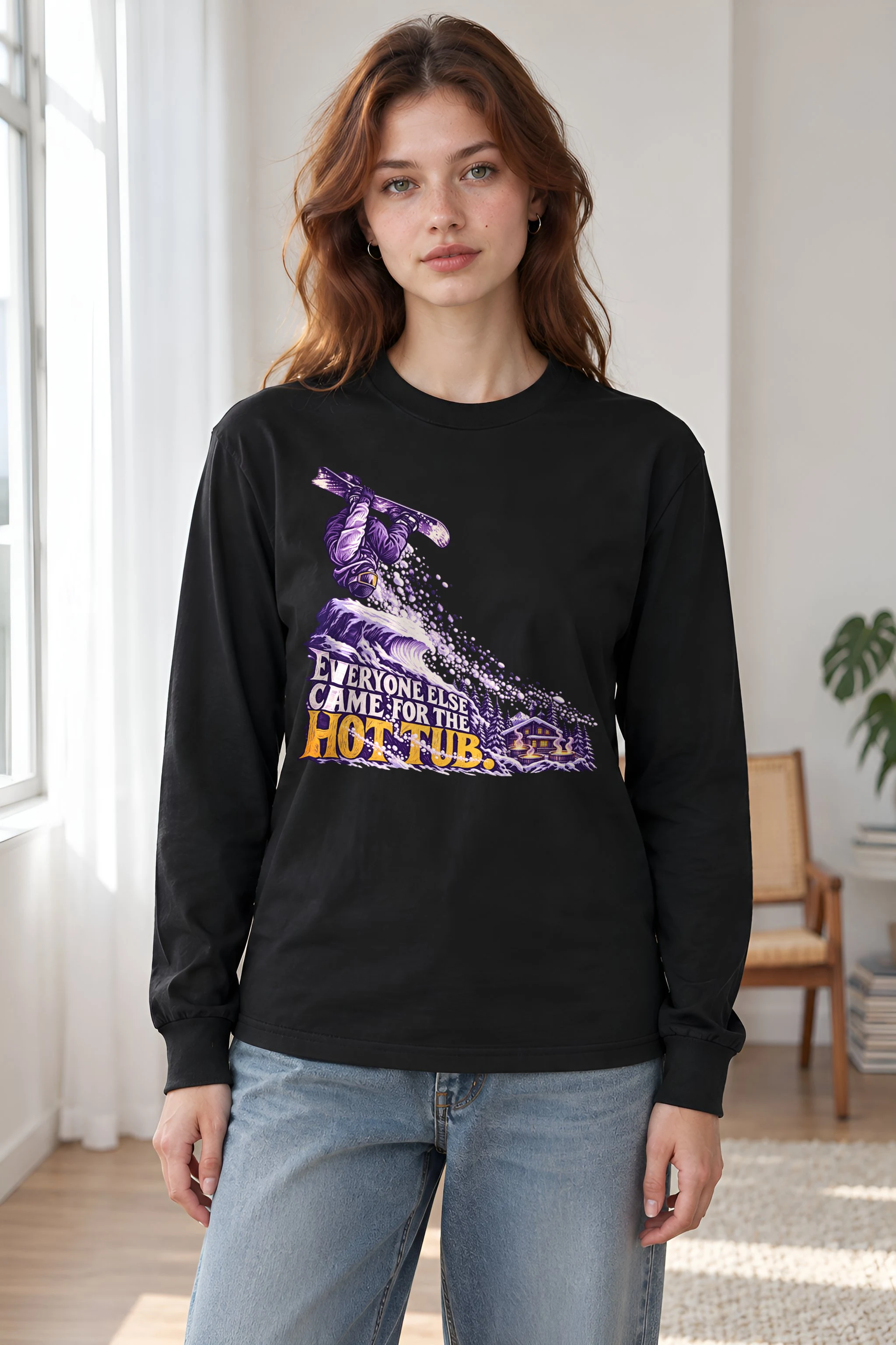 "Everyone Else Came for the Hot Tub" Unisex Longsleeve T-shirt
