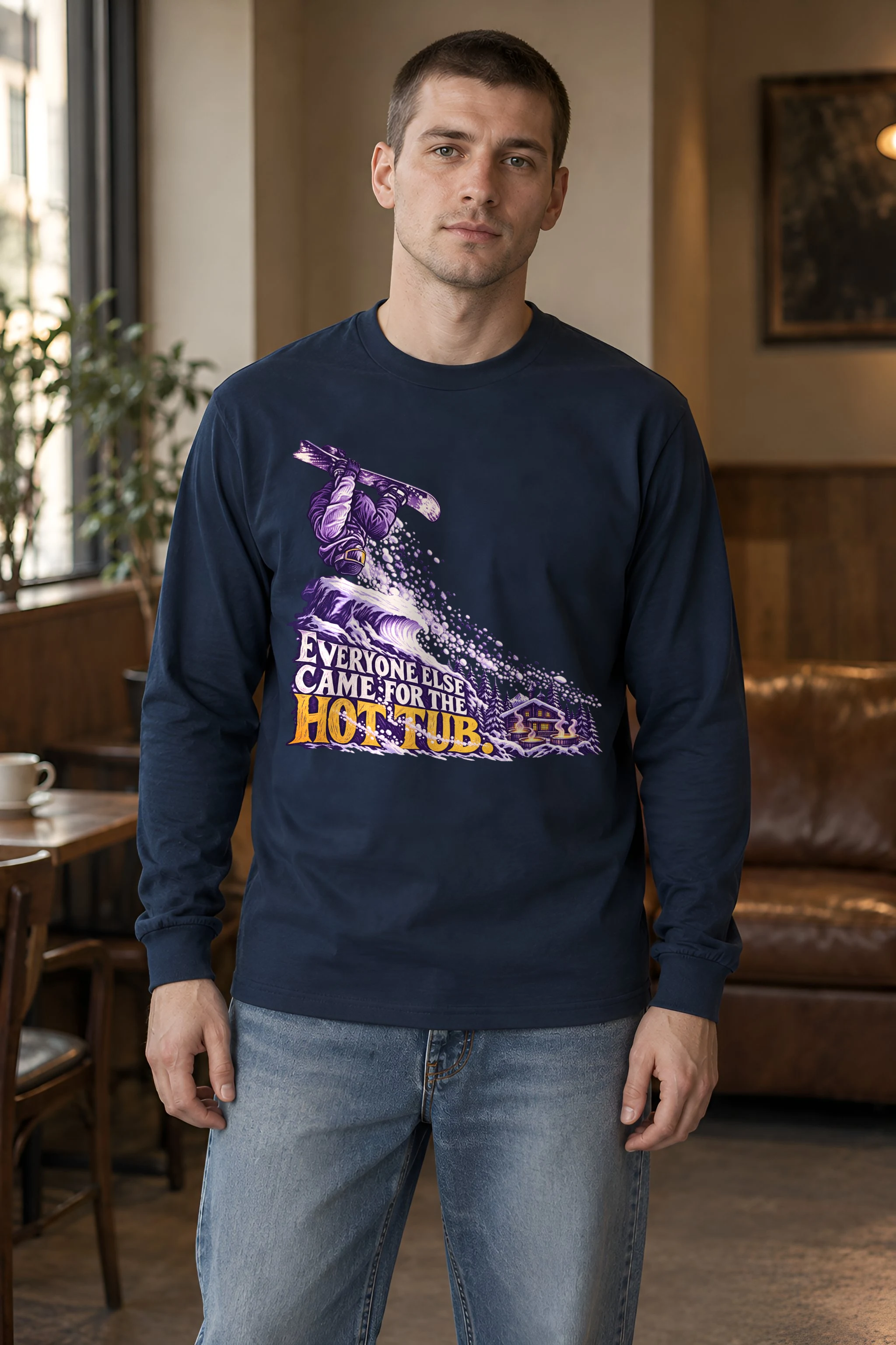 "Everyone Else Came for the Hot Tub" Unisex Longsleeve T-shirt