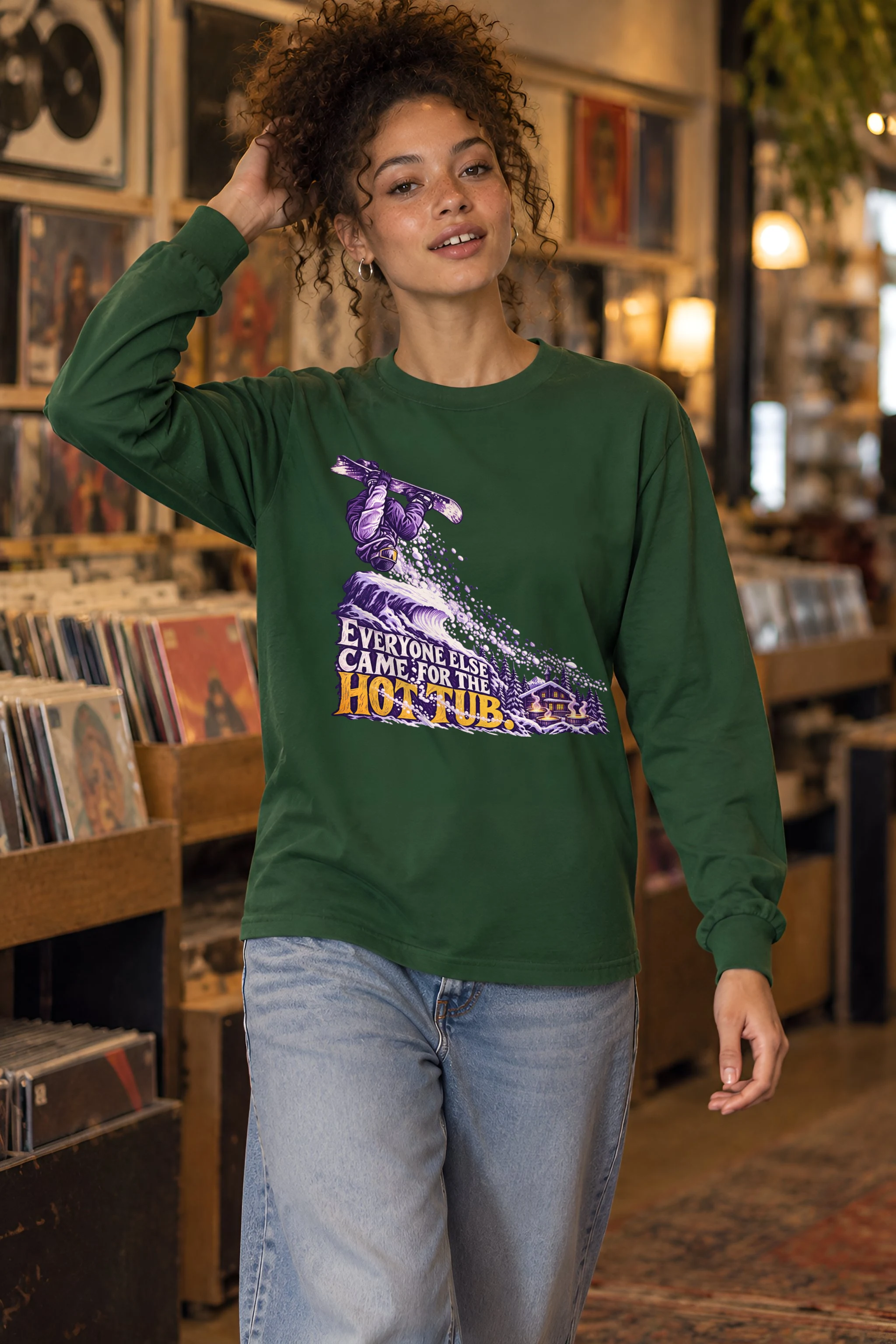 "Everyone Else Came for the Hot Tub" Unisex Longsleeve T-shirt