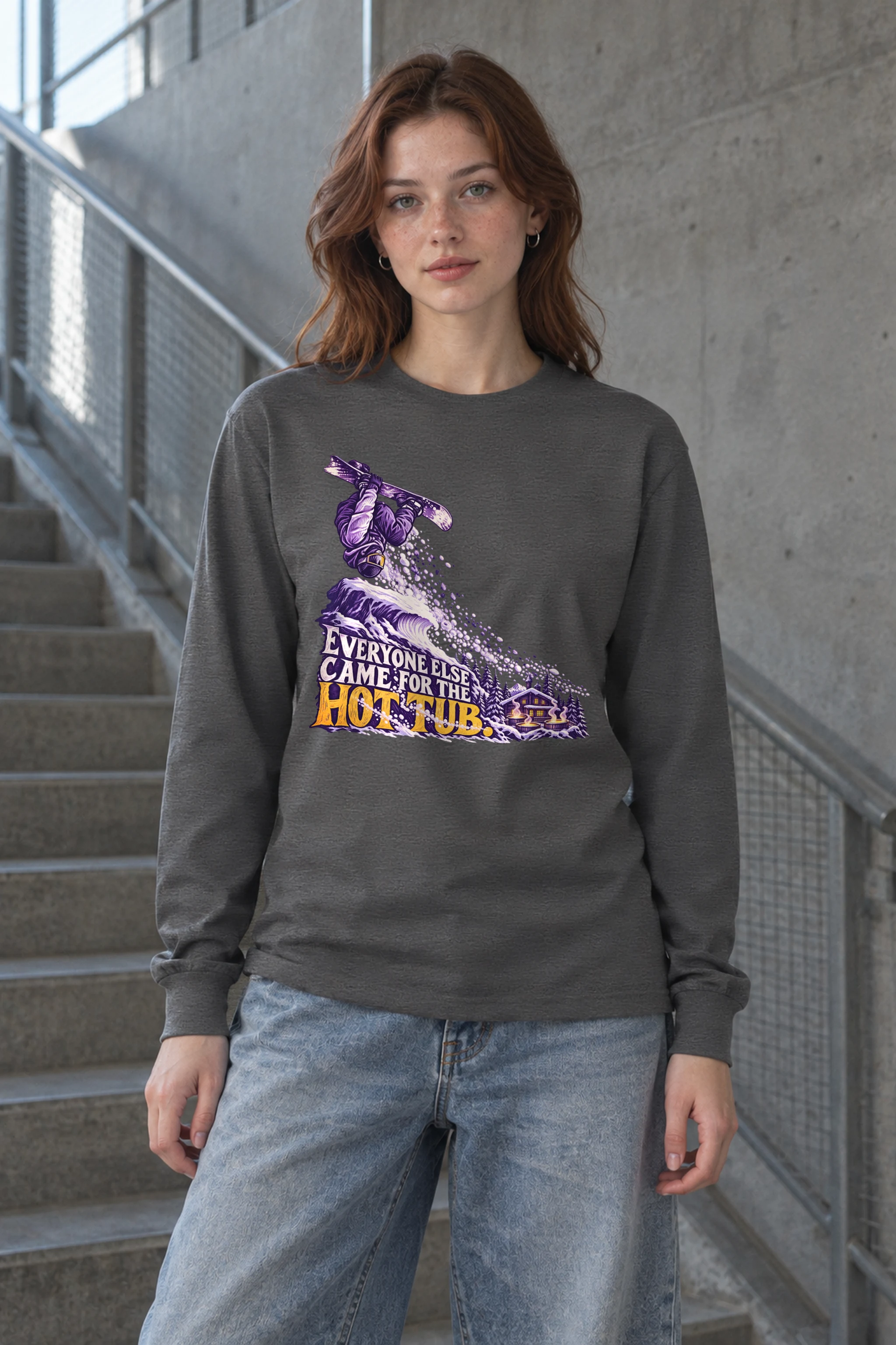 "Everyone Else Came for the Hot Tub" Unisex Longsleeve T-shirt